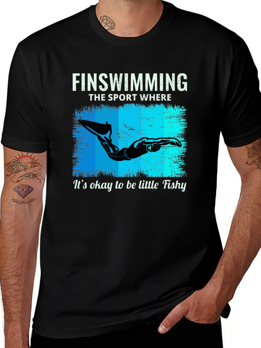 Fin Swimming T-Shirt - Okay to be Little Fishy