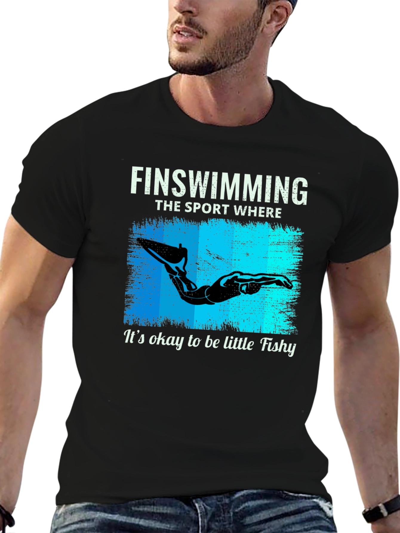 Fin Swimming T-Shirt - Okay to be Little Fishy