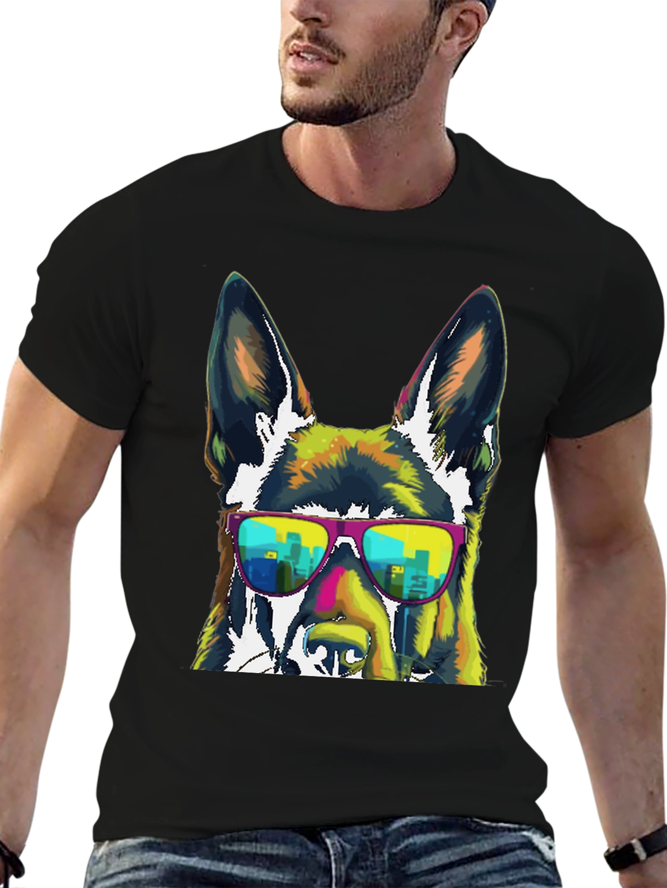 Cool Dog Graphic Tee - Funky Urban Pup T-Shirt