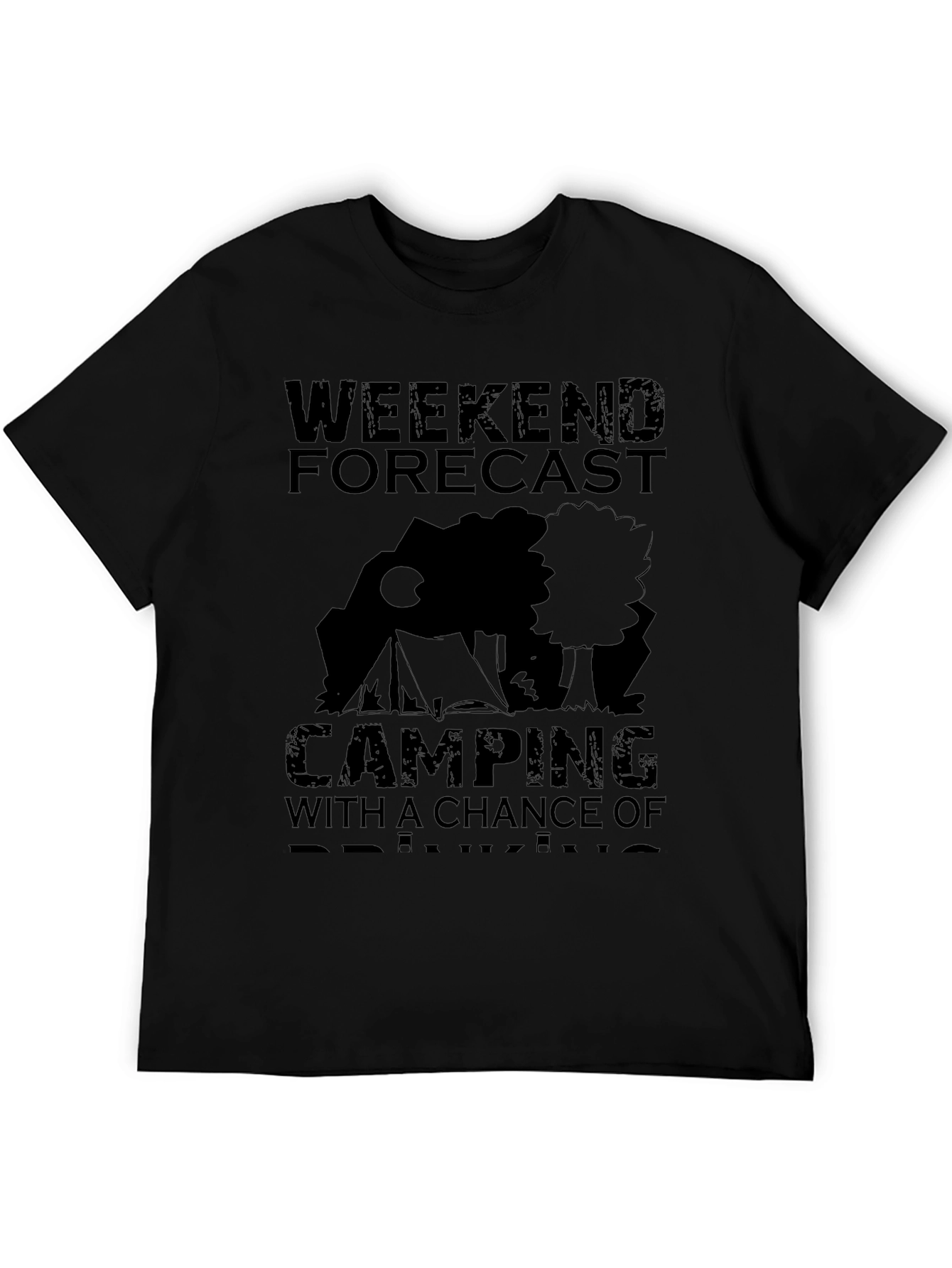 Camping Weekend Forecast Graphic T-Shirt
