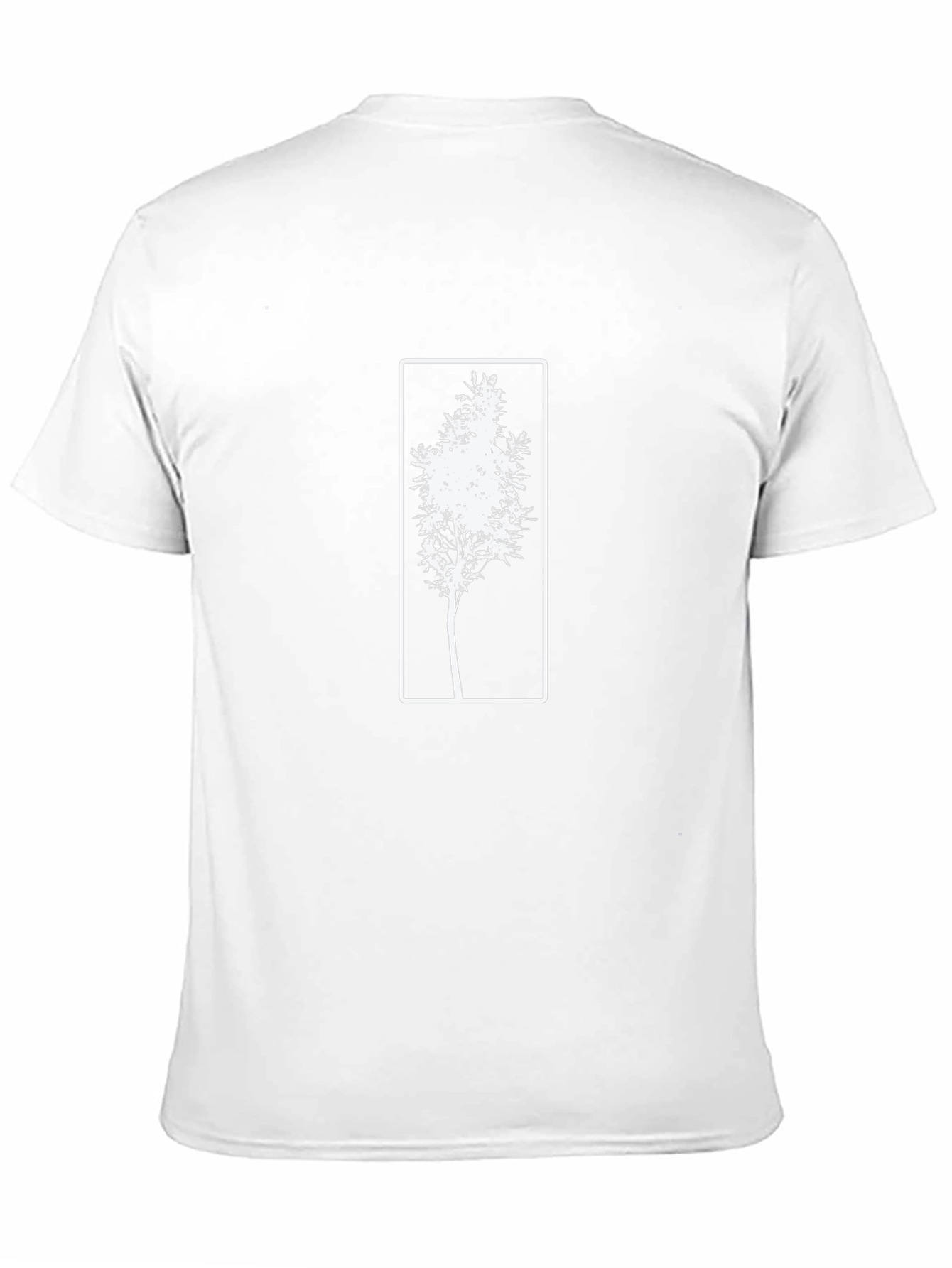 Black Tee with White Tree Graphic