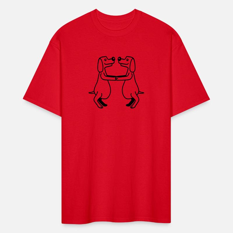 2 Dogs Big Belly Overweight Dancing Together Funny