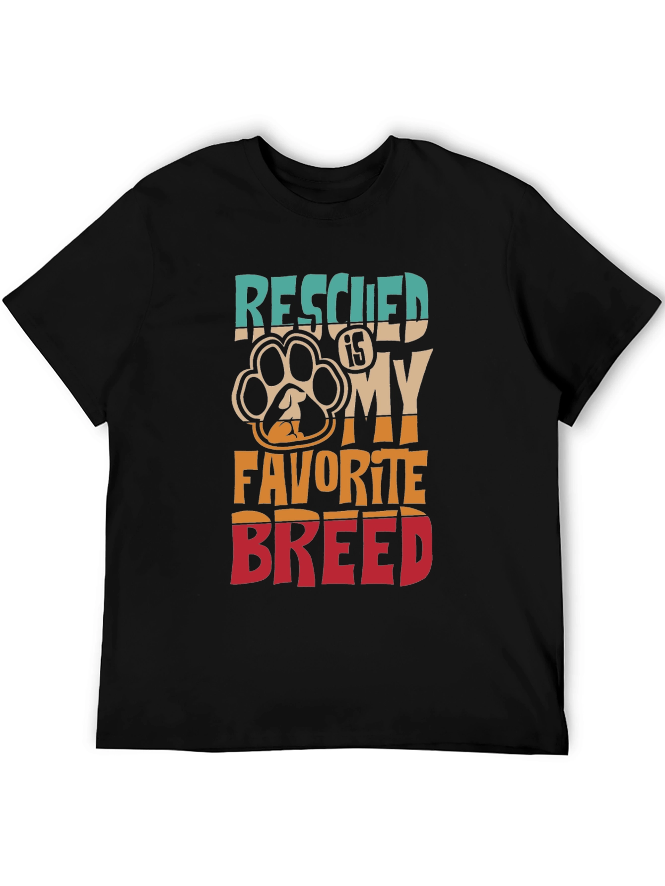 Rescued is My Favorite Breed Graphic T-Shirt