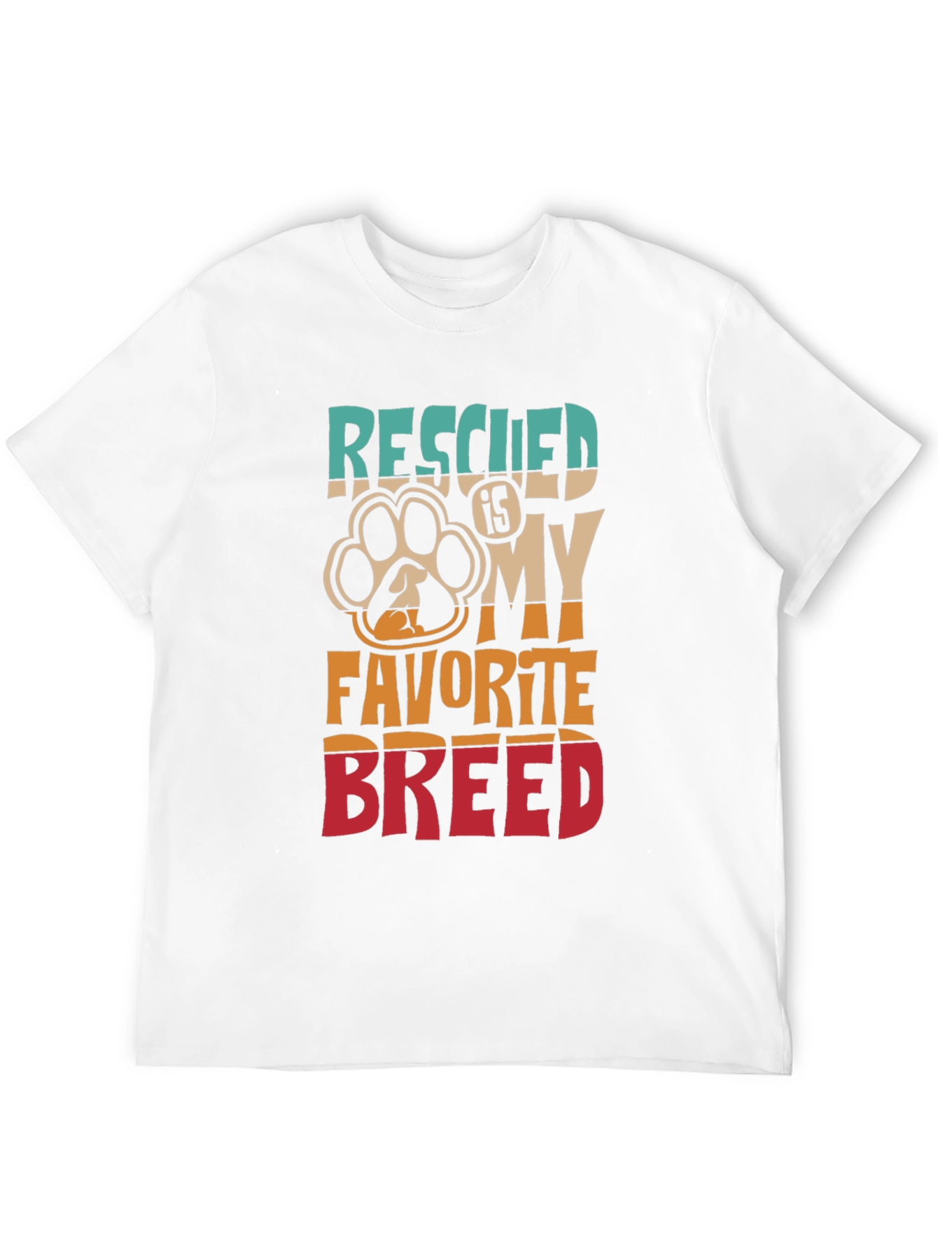 Rescued is My Favorite Breed Graphic T-Shirt