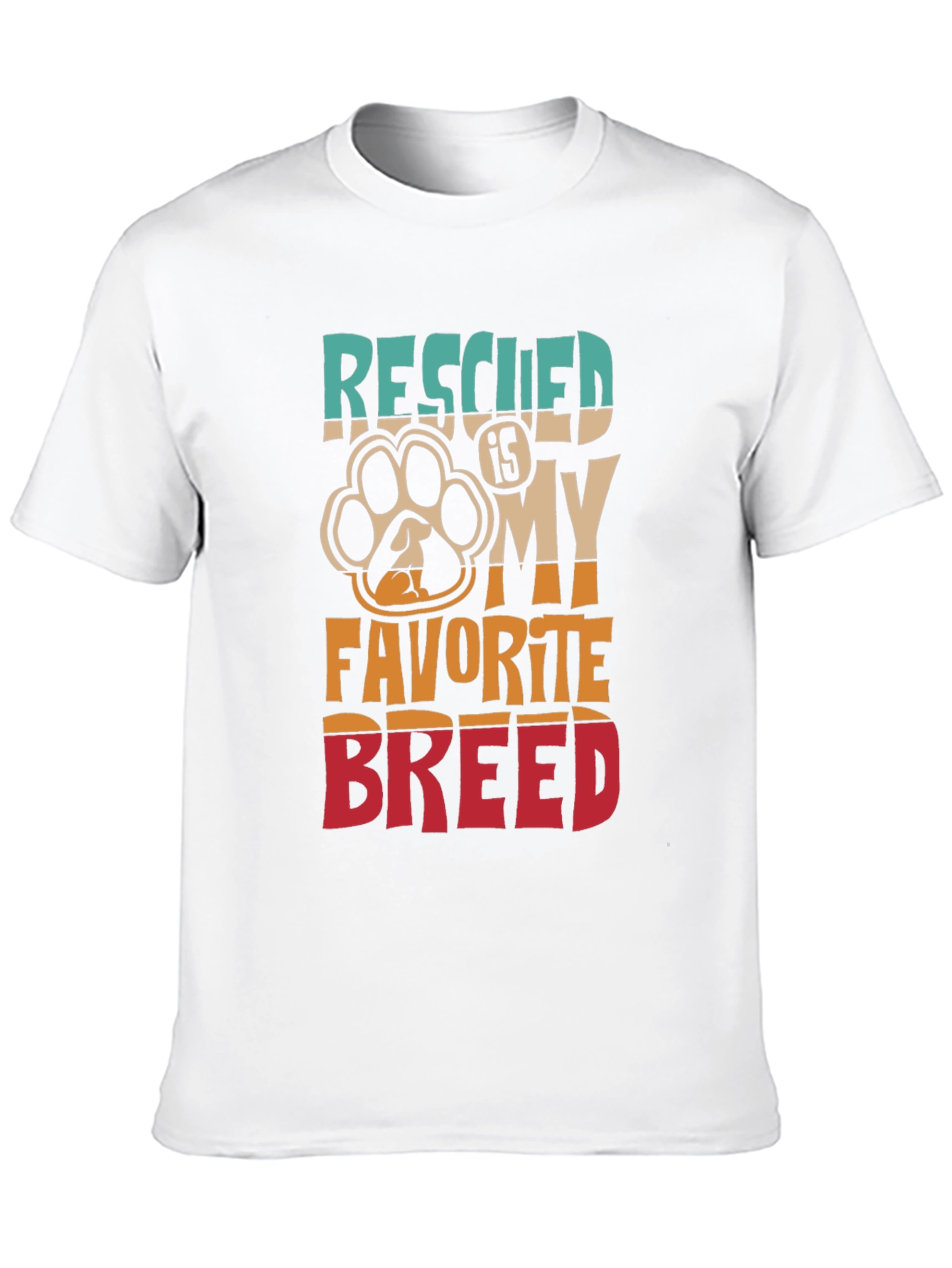 Rescued is My Favorite Breed Graphic T-Shirt