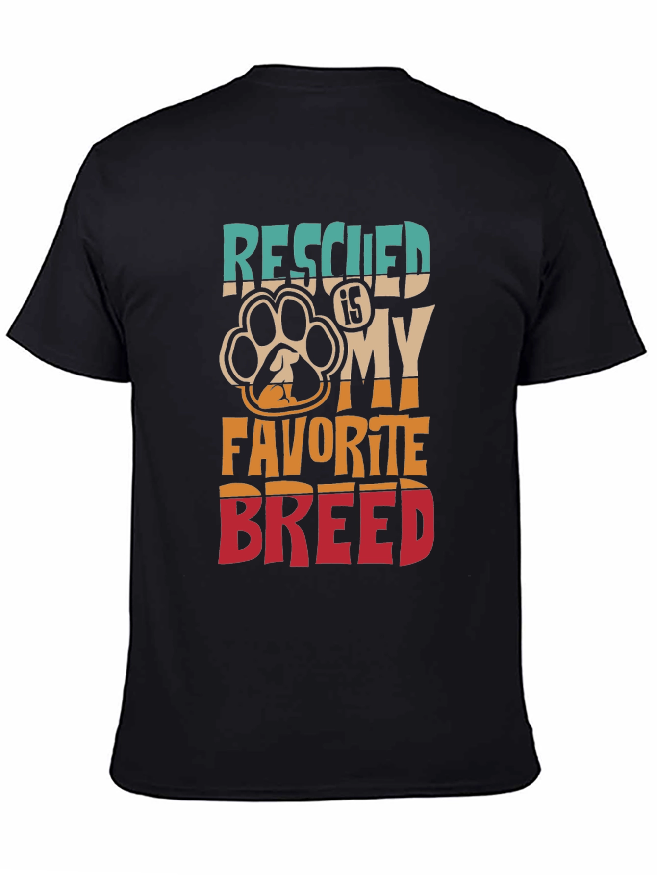 Rescued is My Favorite Breed Graphic T-Shirt