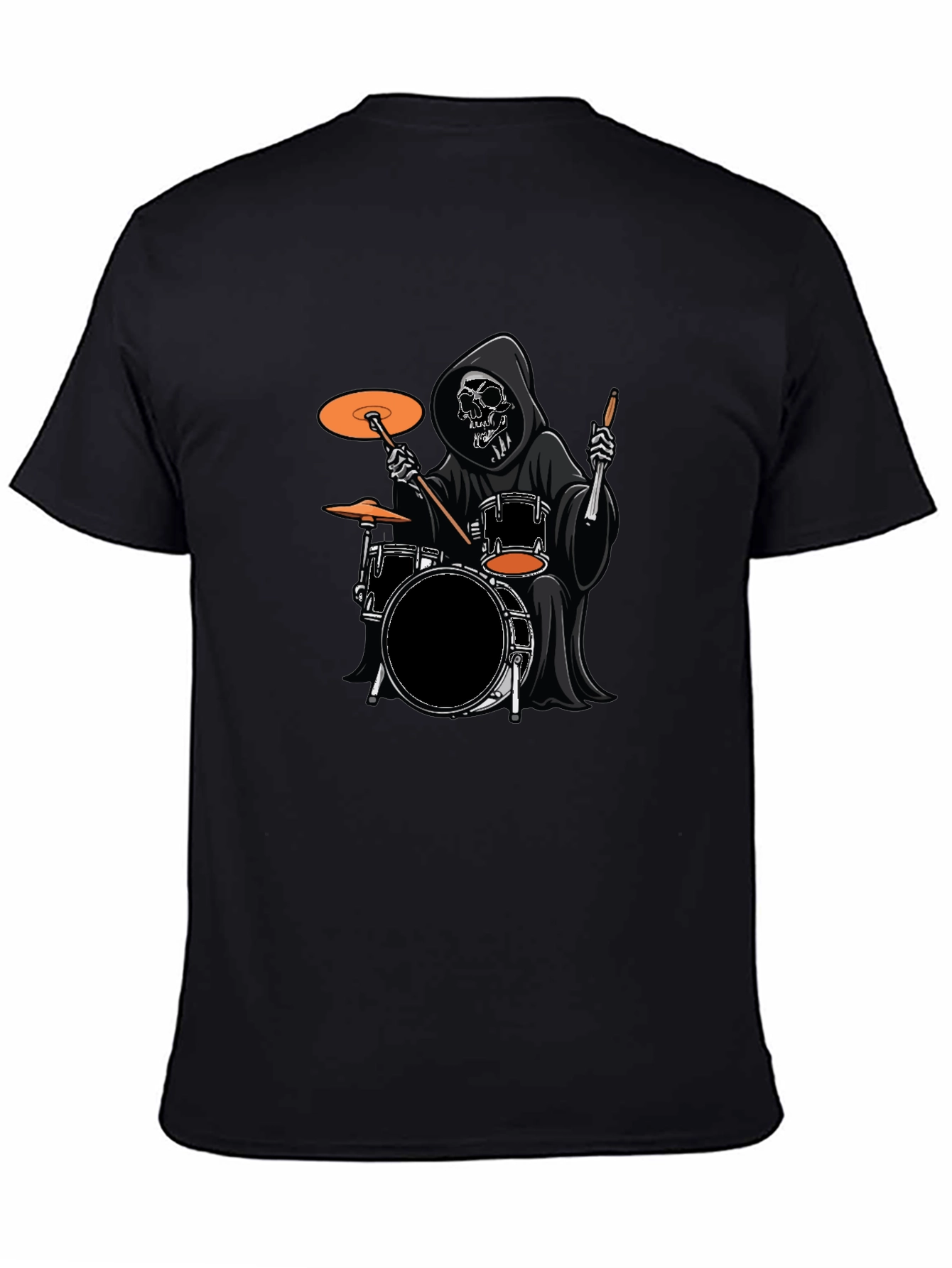 Grim Reaper Drummer Black T-Shirt