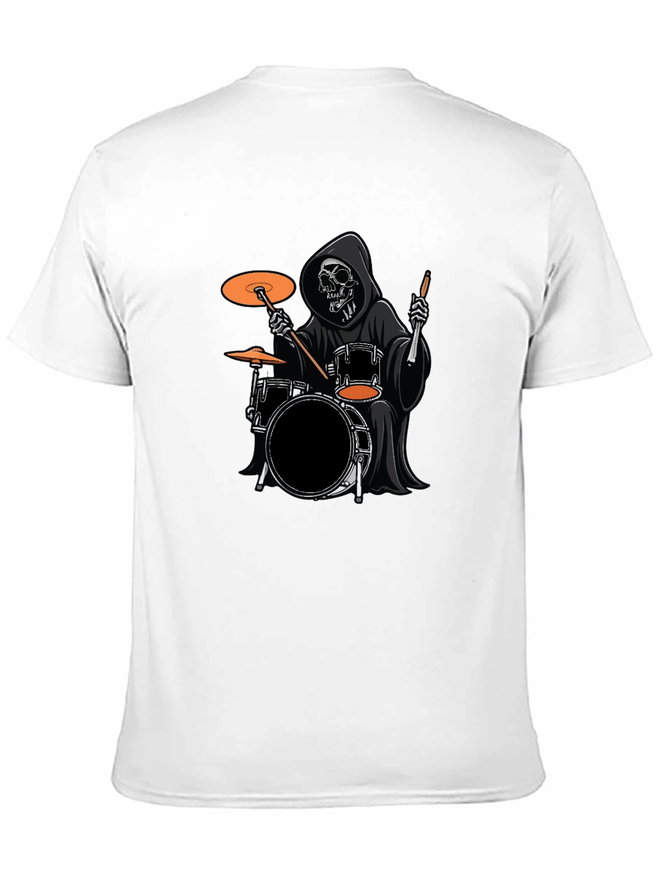 Grim Reaper Drummer Black T-Shirt