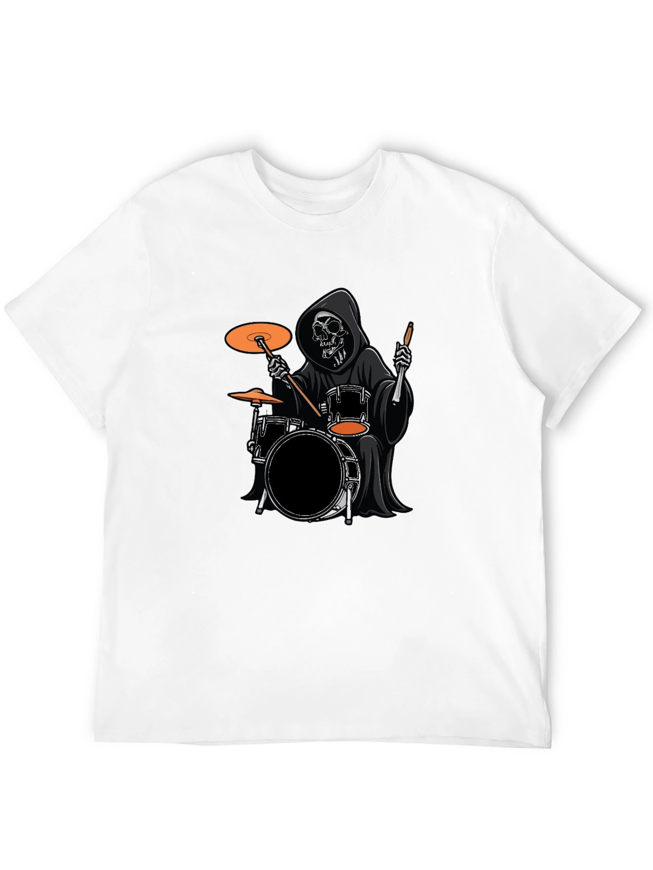 Grim Reaper Drummer Black T-Shirt