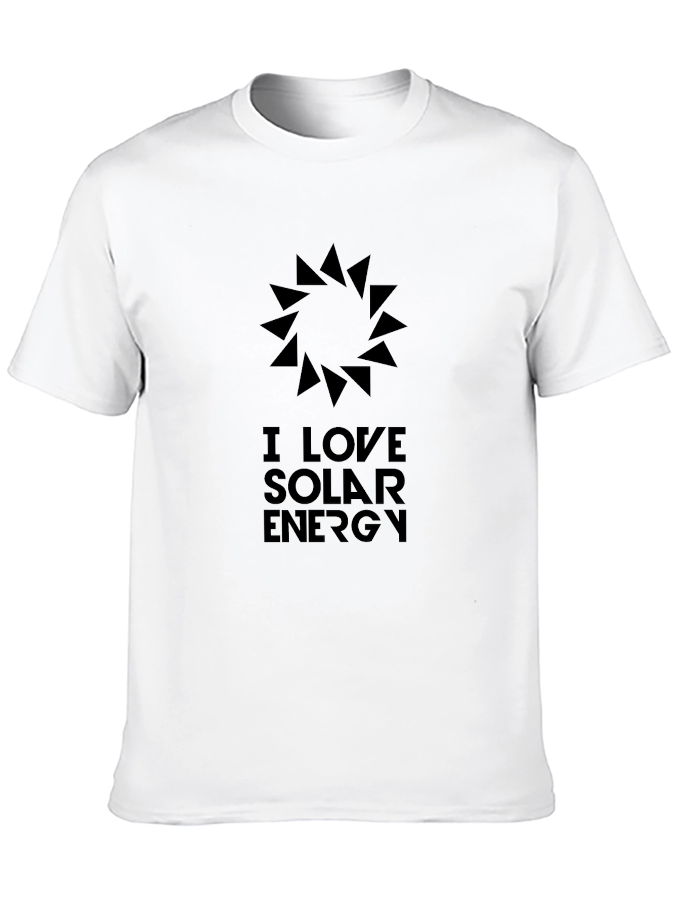 I Love Solar Energy Black T-Shirt