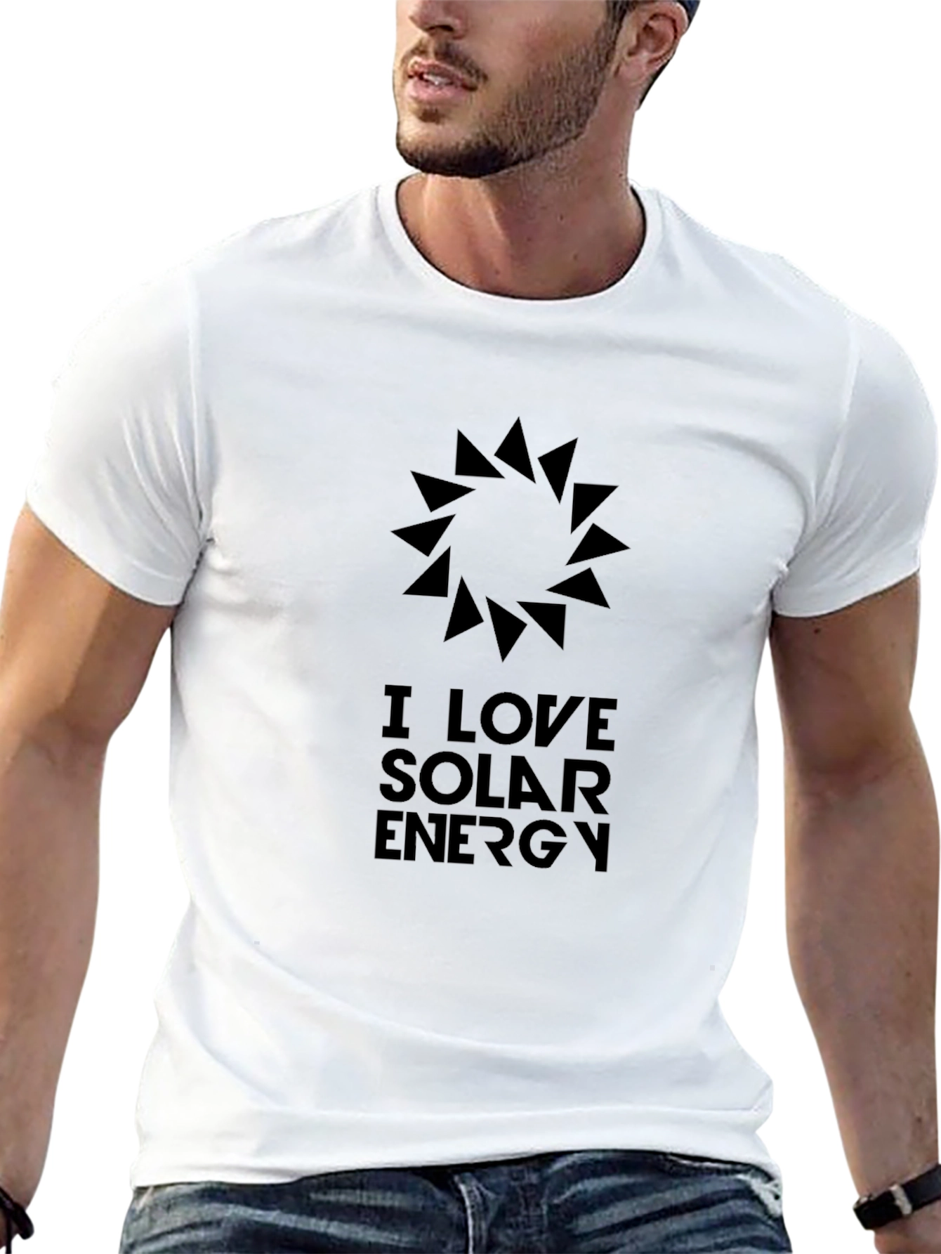 I Love Solar Energy Black T-Shirt