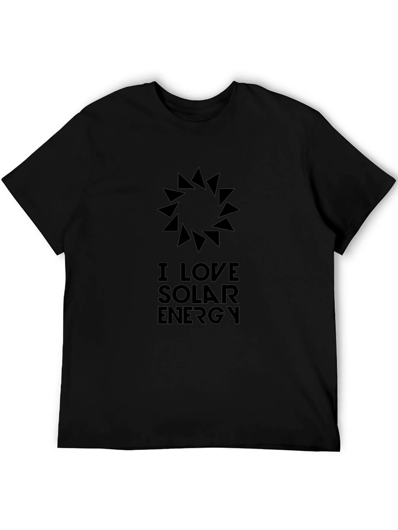 I Love Solar Energy Black T-Shirt