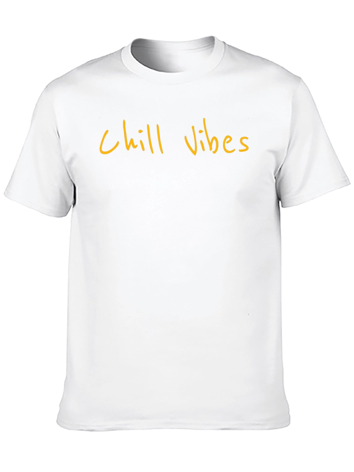 Chill Vibes Black Cotton T-Shirt