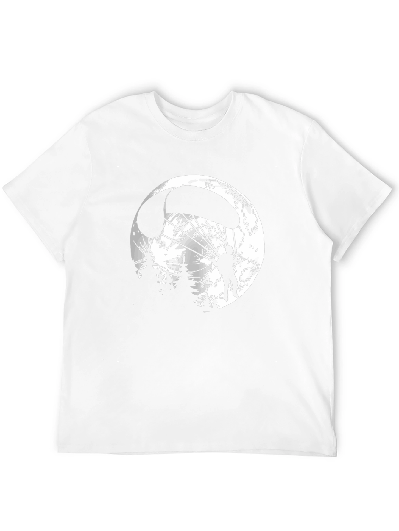 Parachute Moon Mens Graphic T-Shirt