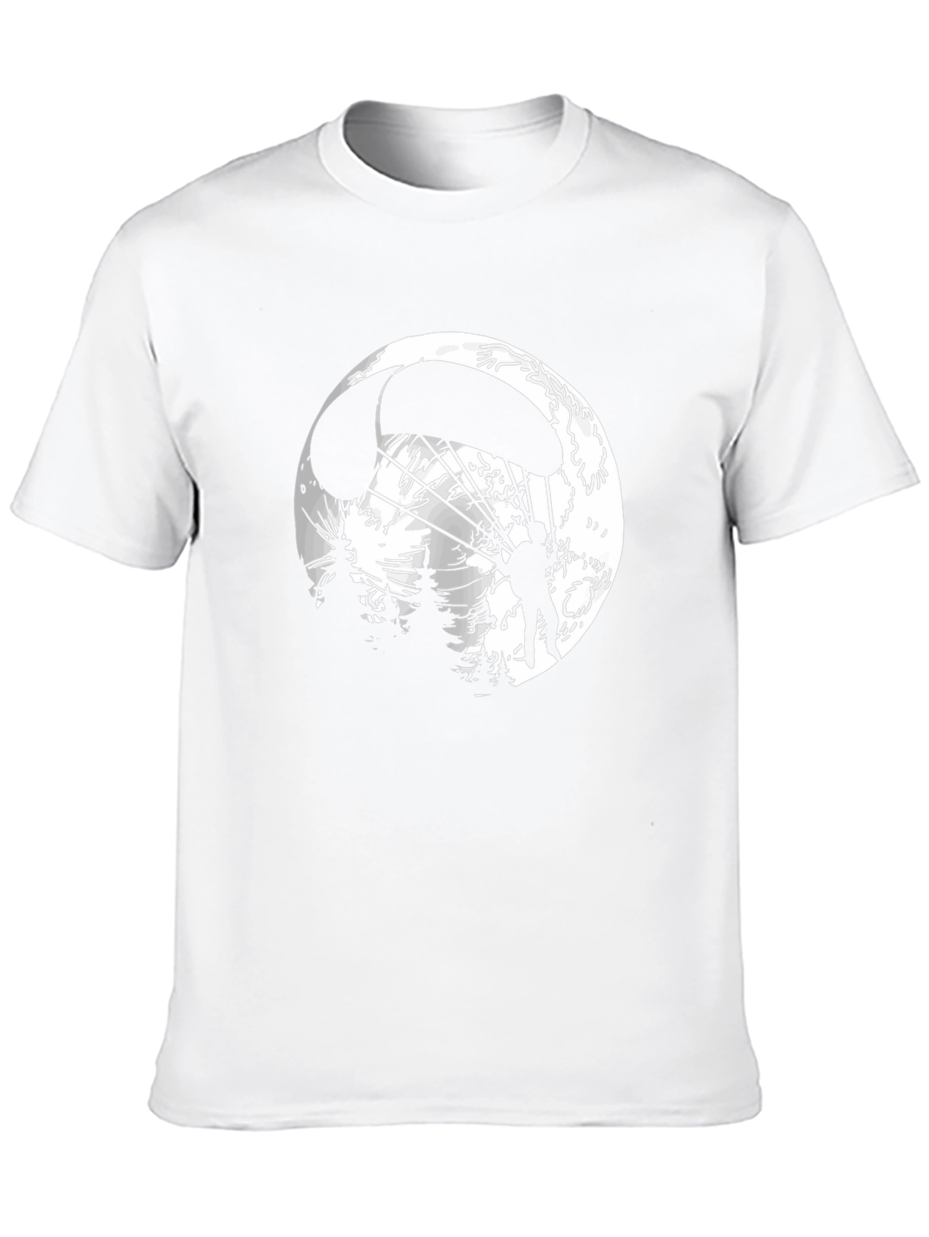 Parachute Moon Mens Graphic T-Shirt
