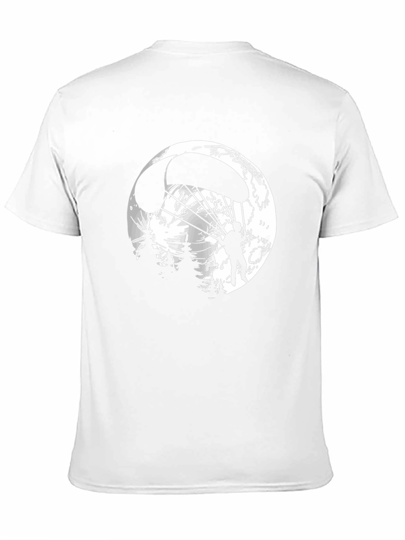 Parachute Moon Mens Graphic T-Shirt