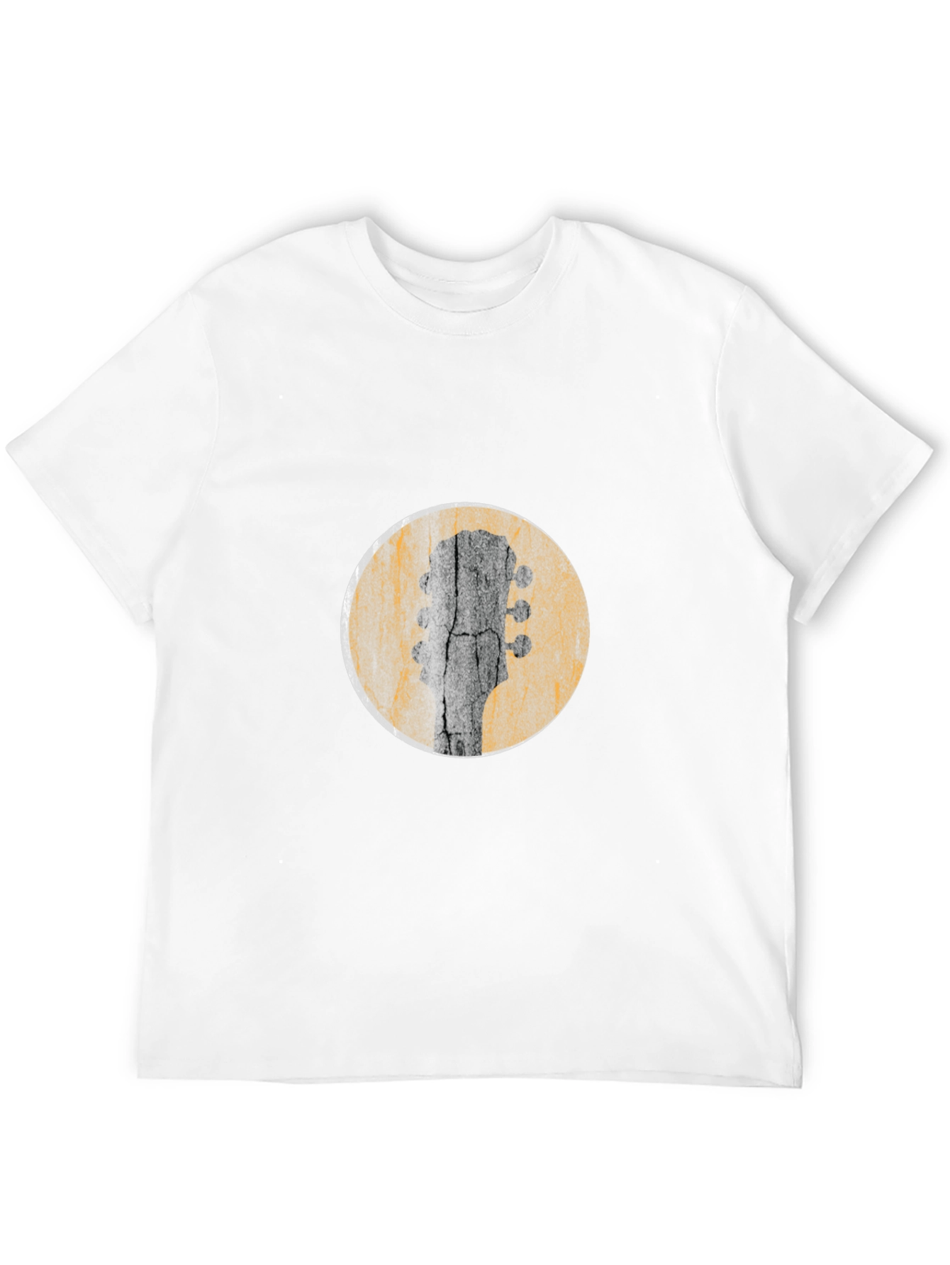 Guitar Headstock Graphic Tee - Mens Black T-Shirt