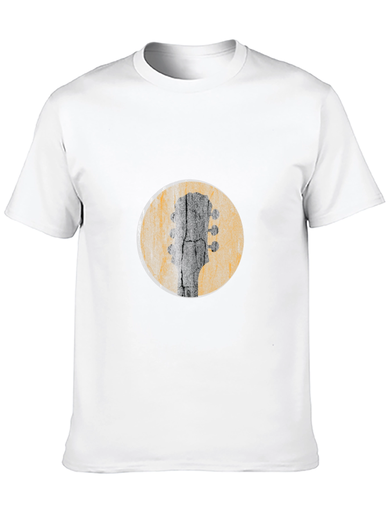 Guitar Headstock Graphic Tee - Mens Black T-Shirt