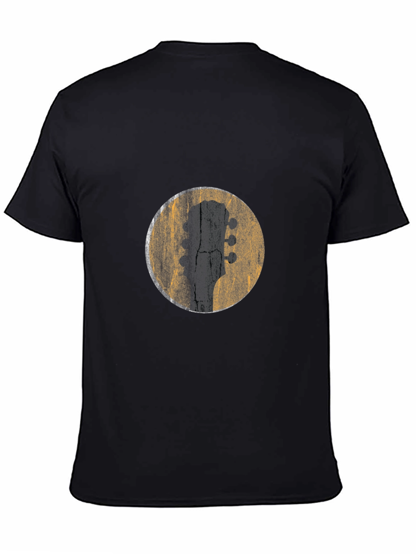 Guitar Headstock Graphic Tee - Mens Black T-Shirt