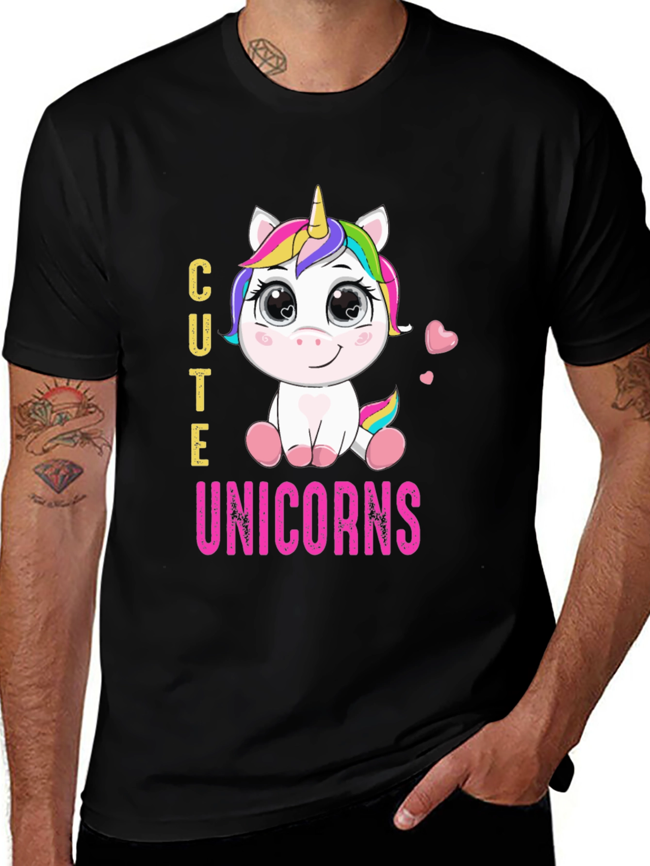 Cute Unicorns Graphic Print T-Shirt
