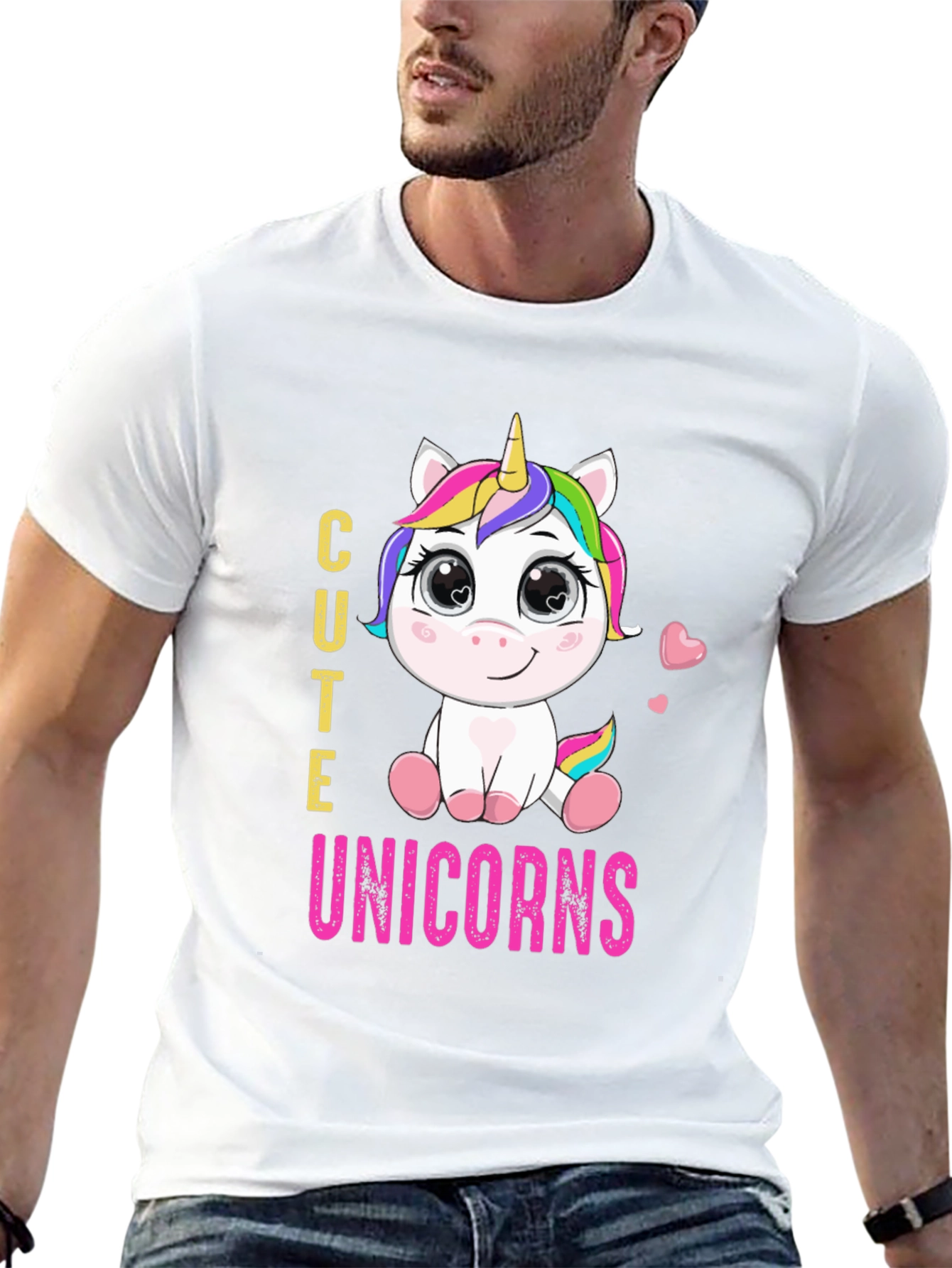 Cute Unicorns Graphic Print T-Shirt