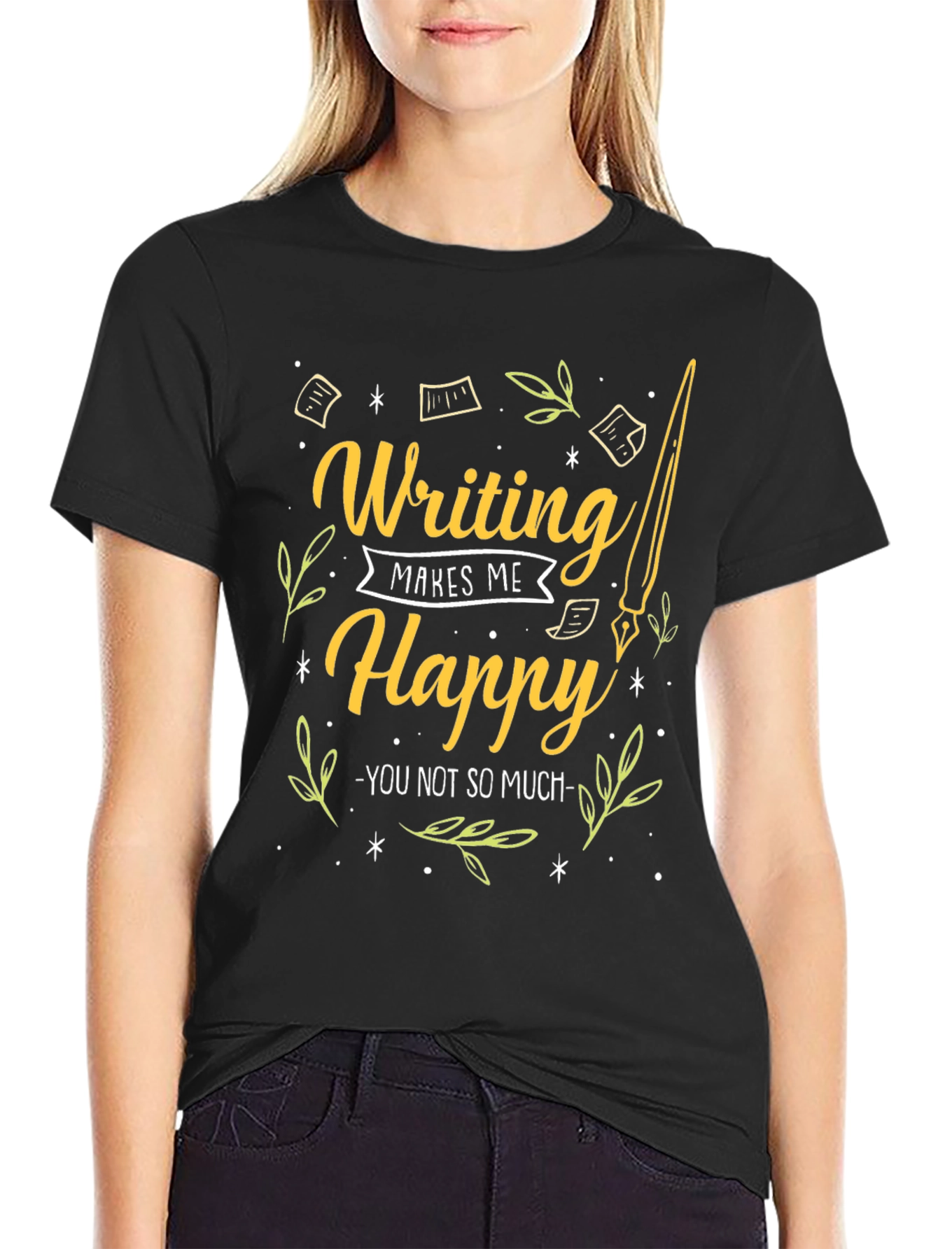 Writing Makes Me Happy Graphic Tee