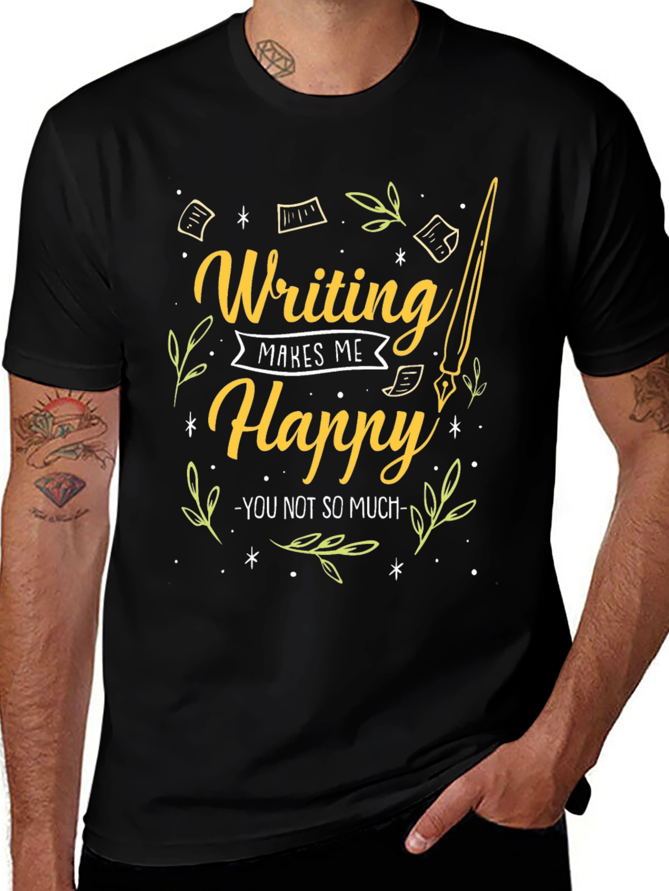 Writing Makes Me Happy Graphic Tee