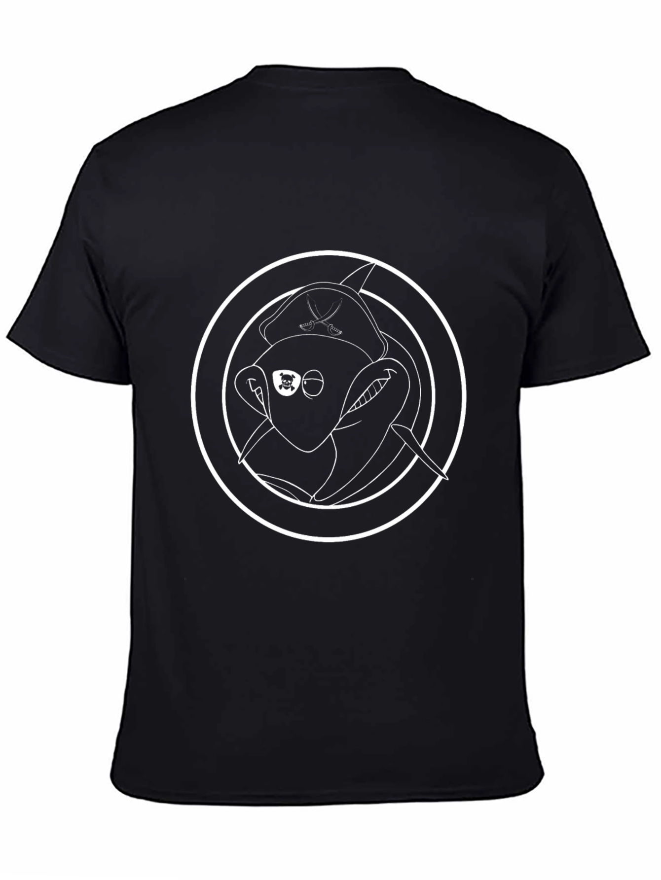 Pirate Monkey Graphic Black T-Shirt