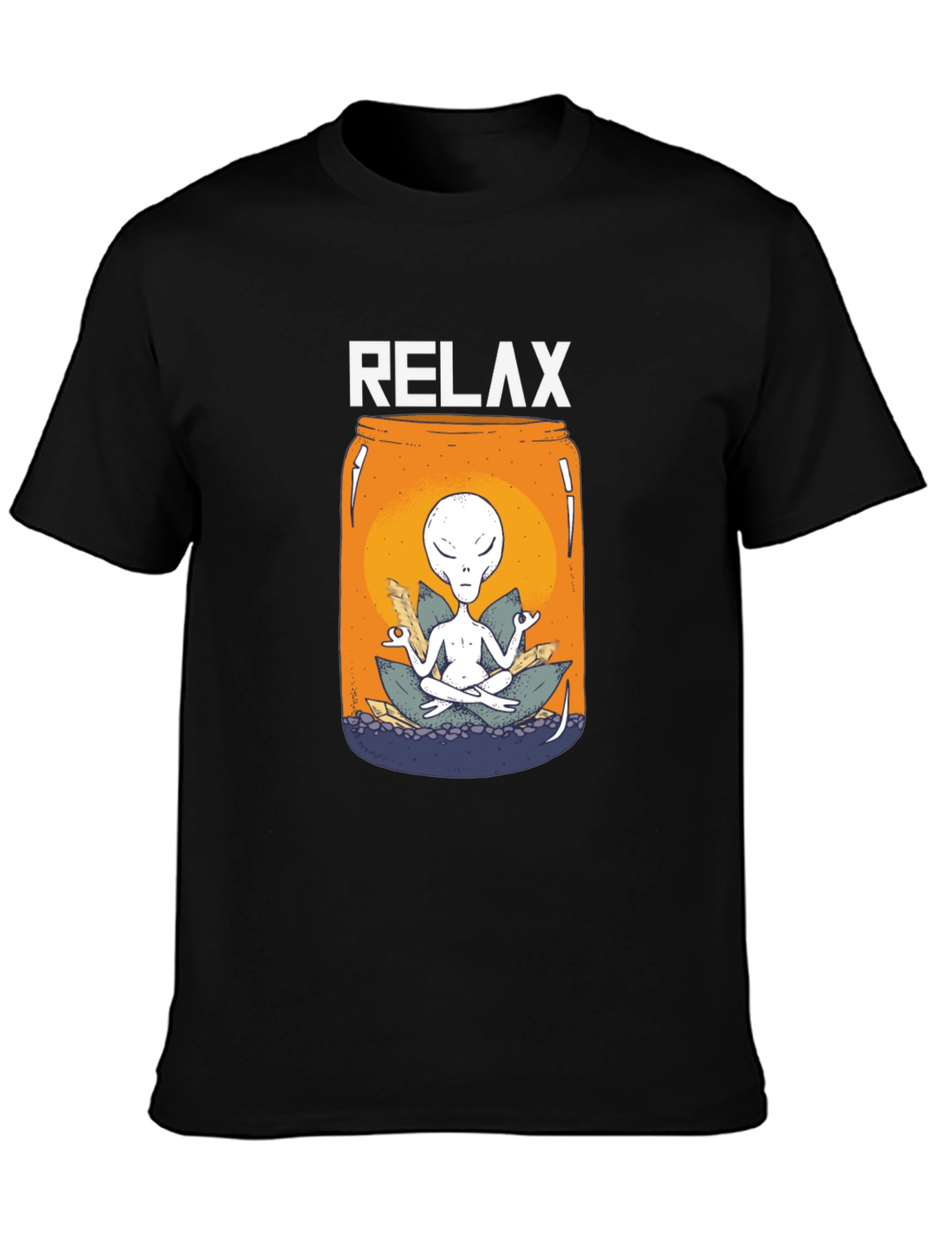 Relax Alien Jar T-Shirt - Meditation Tee