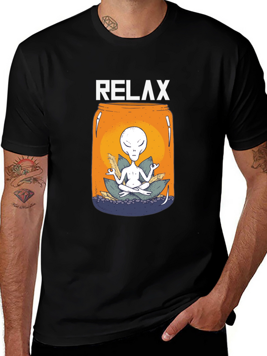 Relax Alien Jar T-Shirt - Meditation Tee