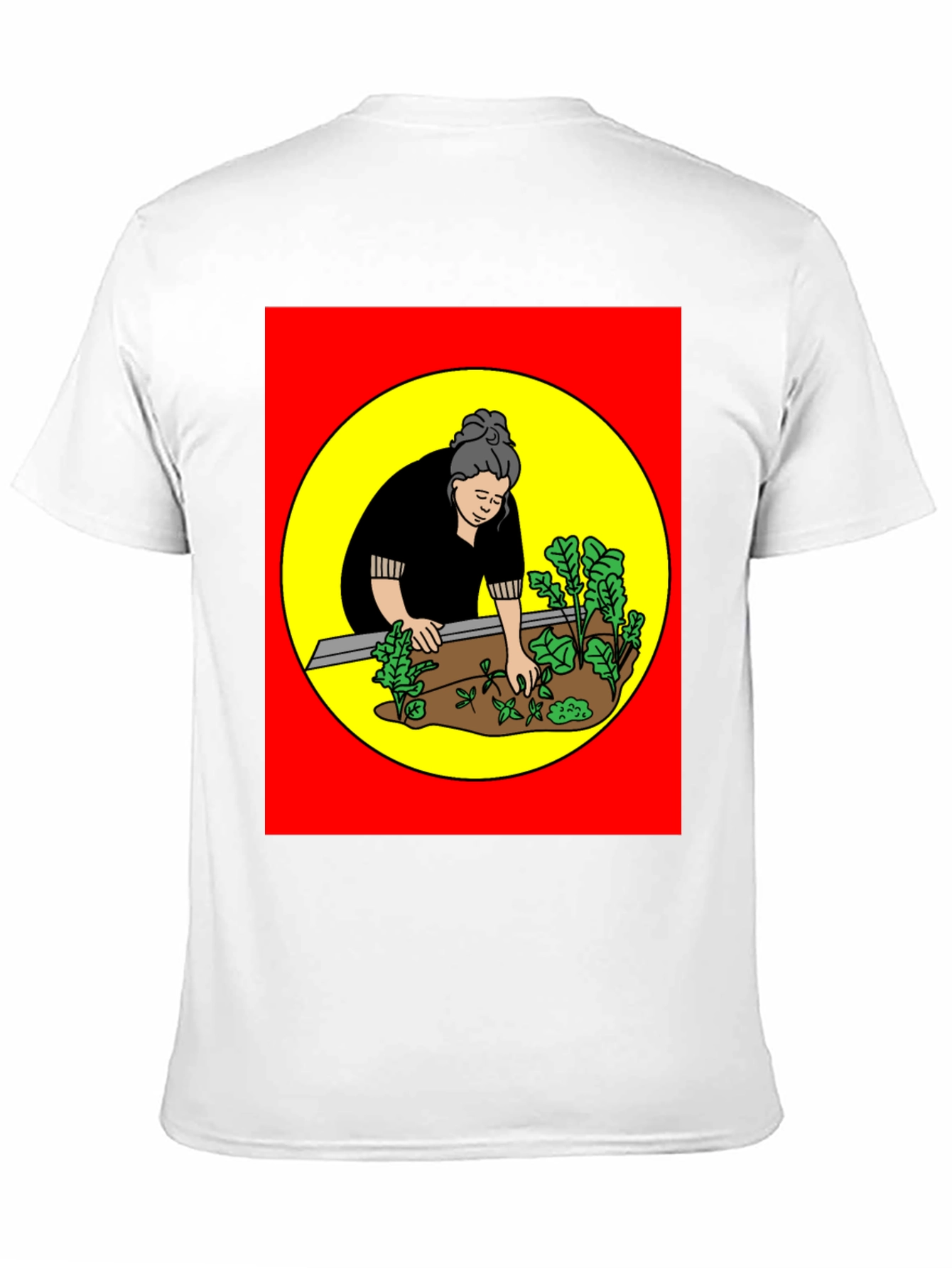 Gardening Woman Graphic T-Shirt - Black
