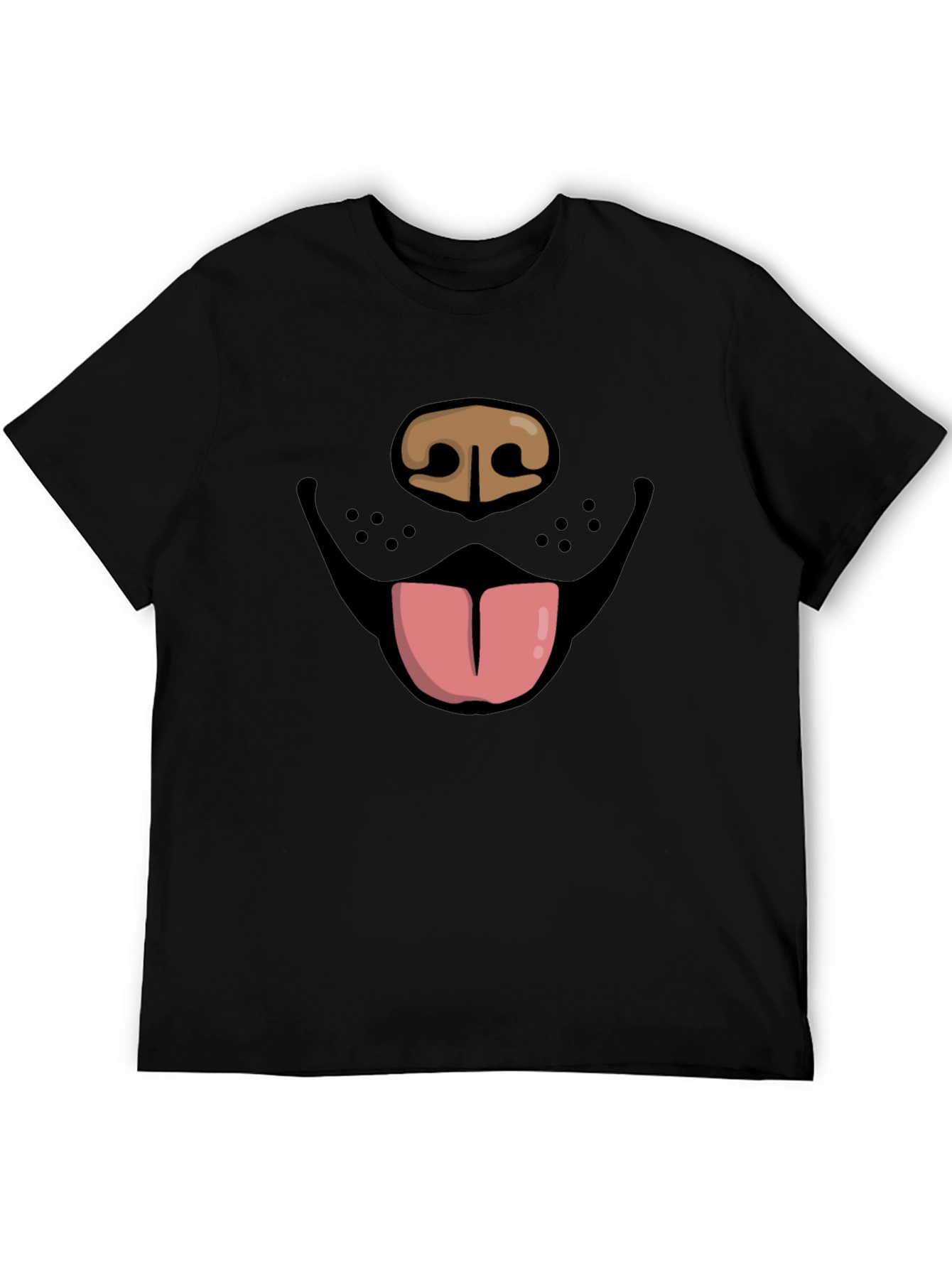 Funny Dog Face Graphic Tee - Black Unisex T-Shirt