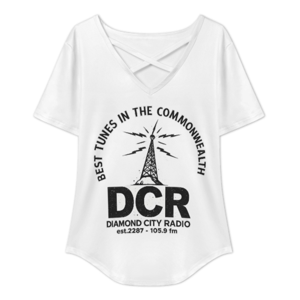 DCR Diamond City Radio Vintage Graphic Tee – Commonwealth Retro Gaming Inspired Shirt(z230)