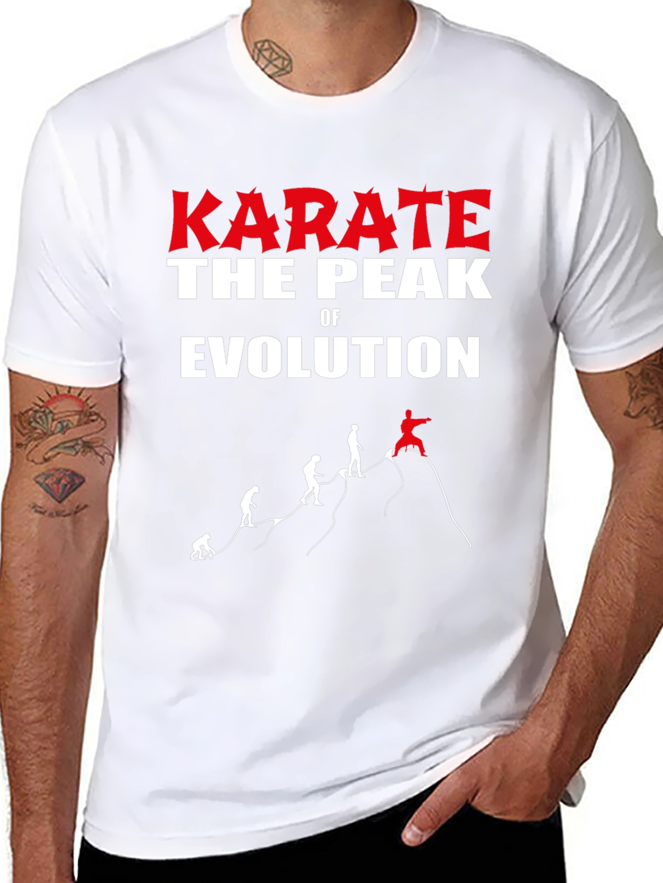 Karate Evolution Black Graphic T-Shirt
