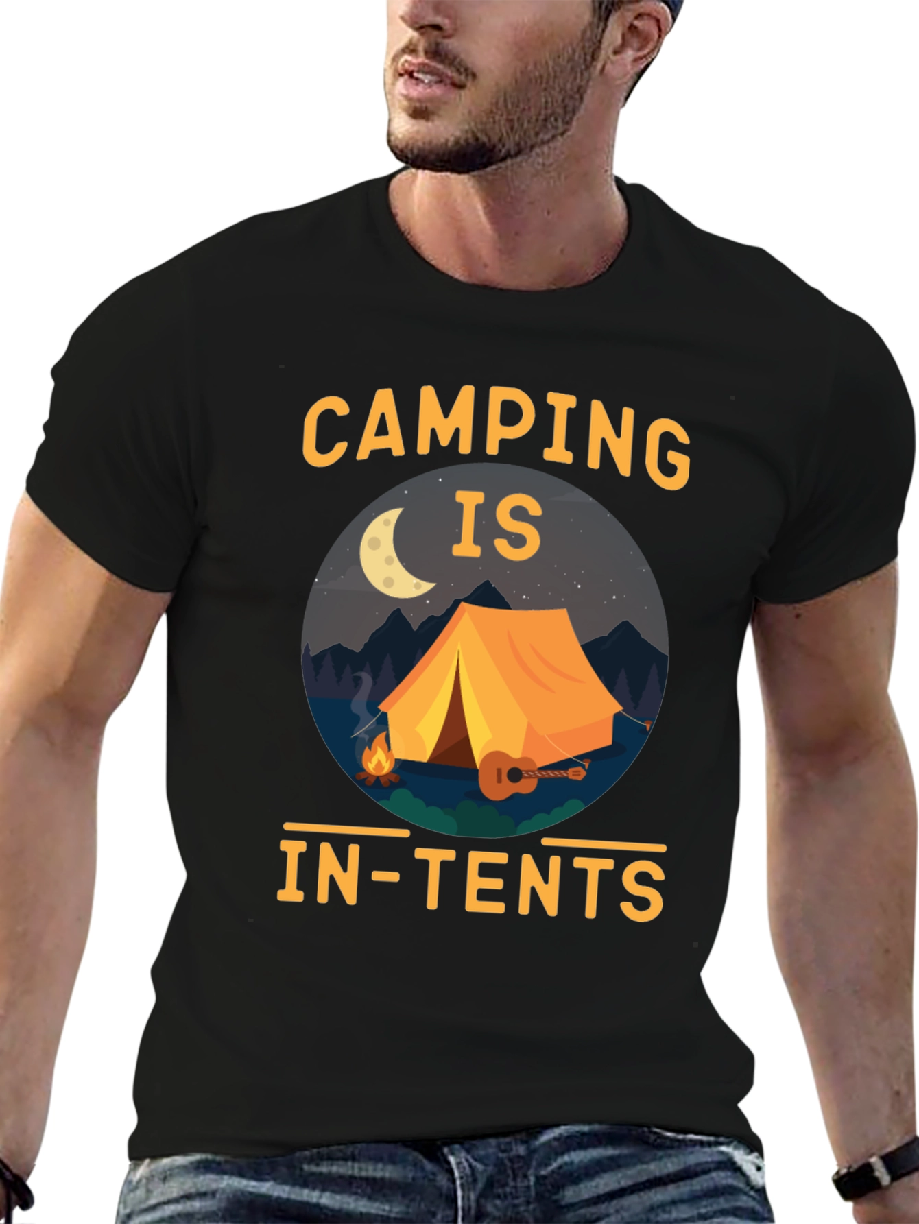 Camping Is In-Tents Graphic T-Shirt