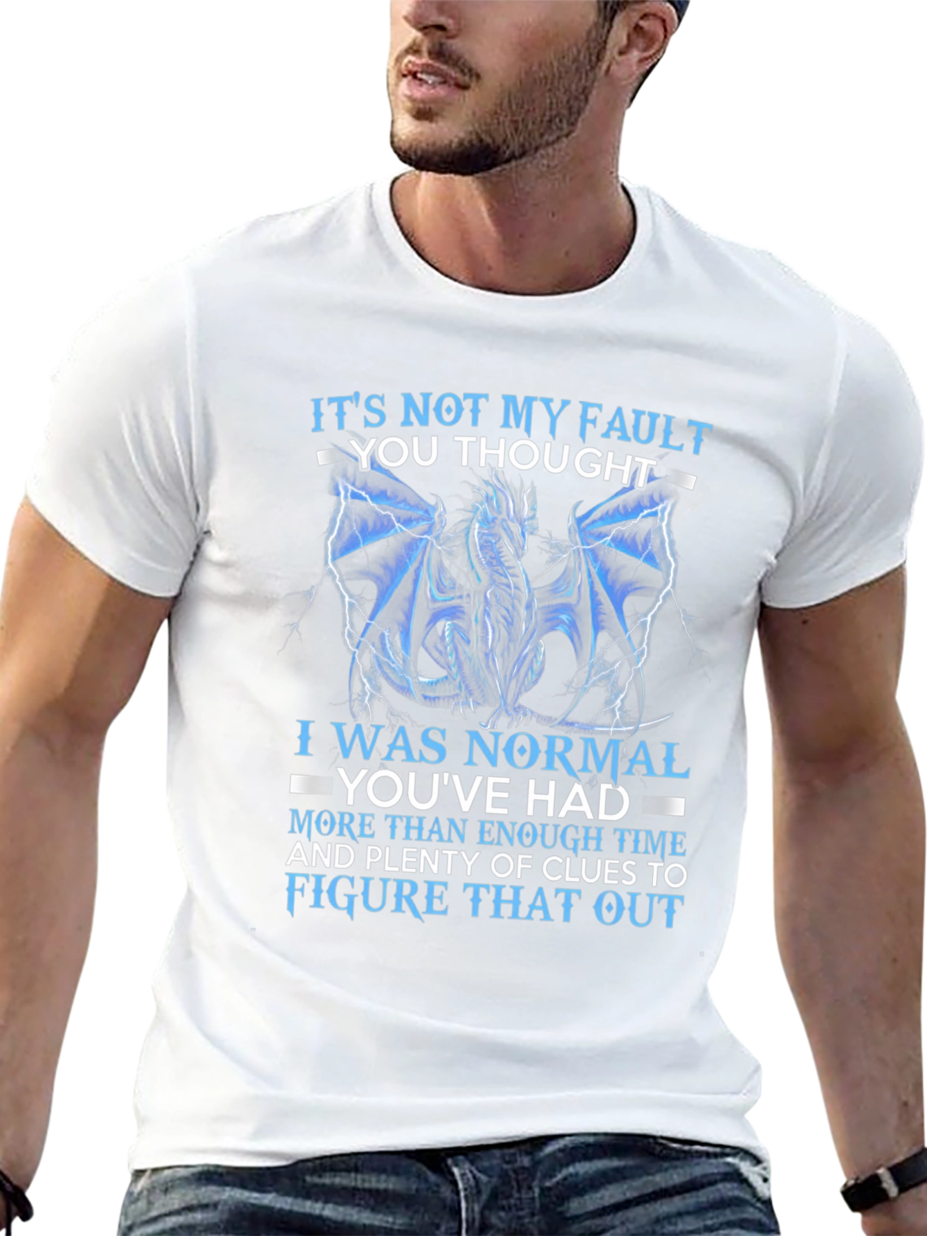 Dragon Graphic T-Shirt - Not My Fault Design