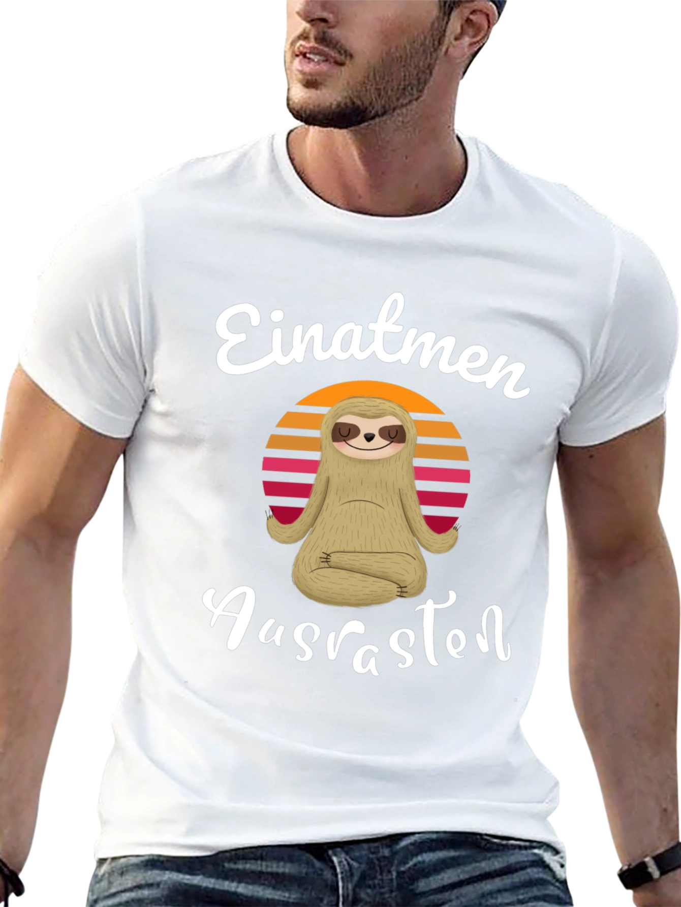 Einatmen Ausrasten Sloth Yoga T-Shirt