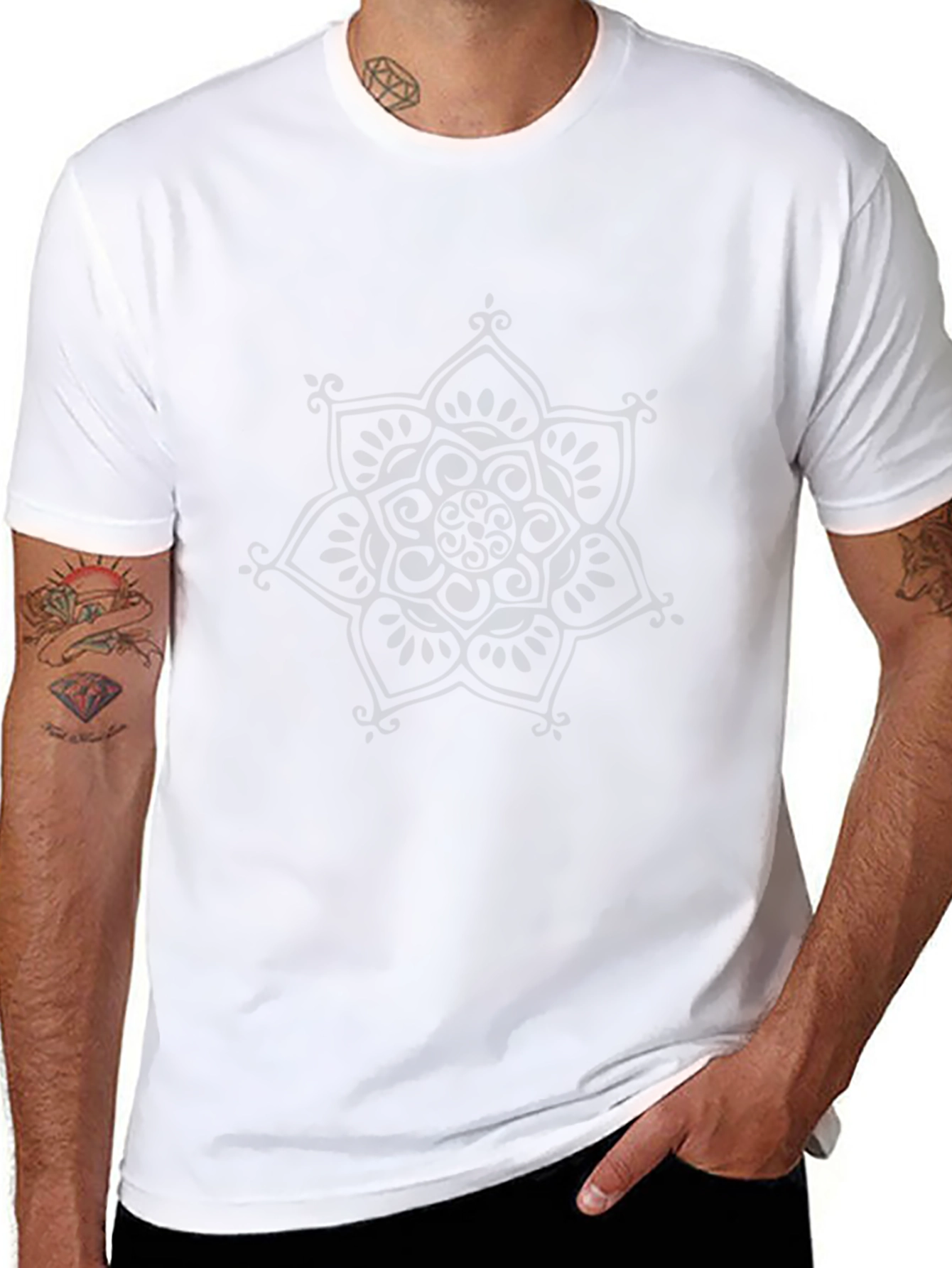 Black Graphic Tee - Subtle Design Everyday Comfort