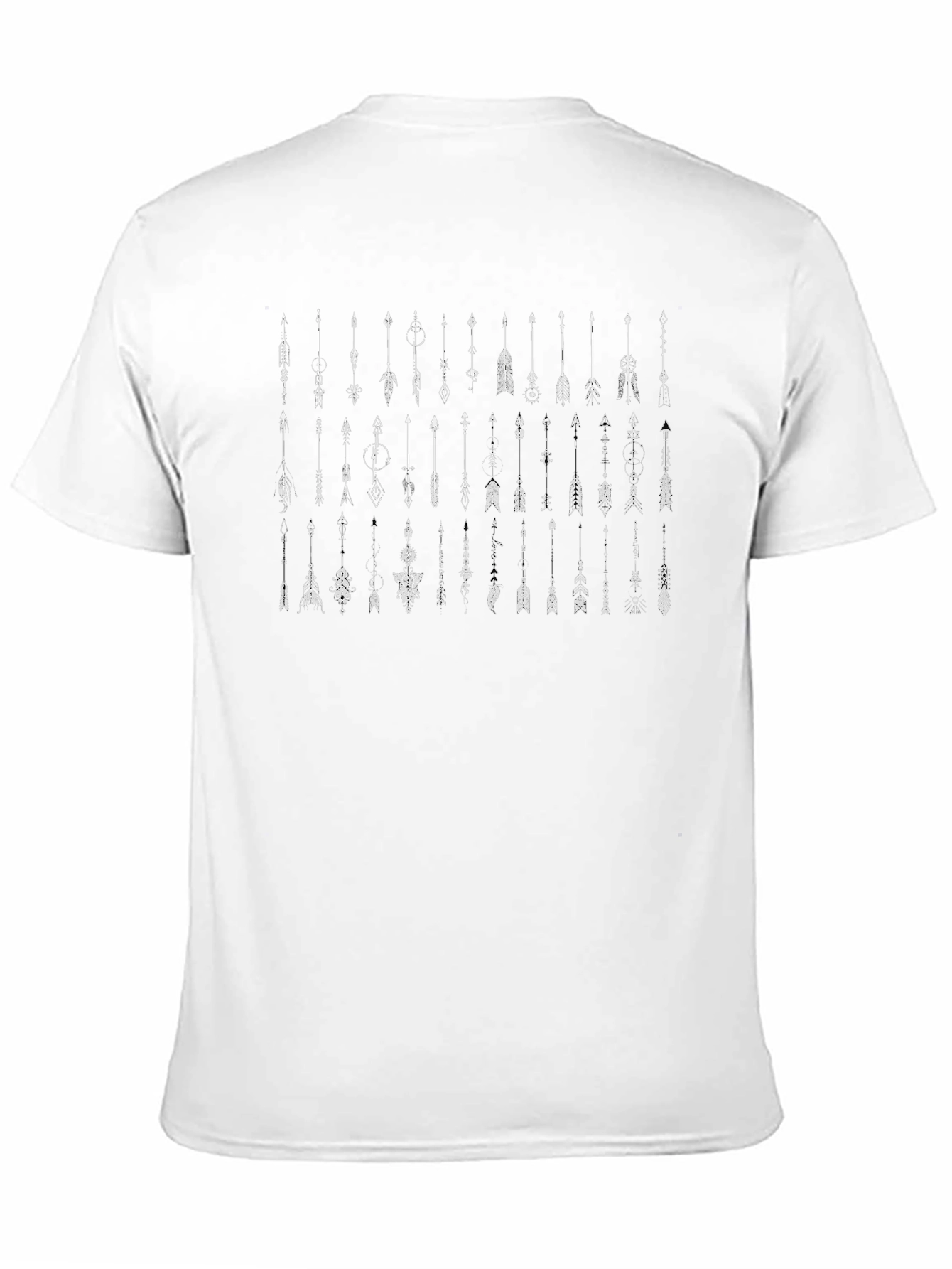 Tribal Arrows Graphic Print Mens Black T-Shirt
