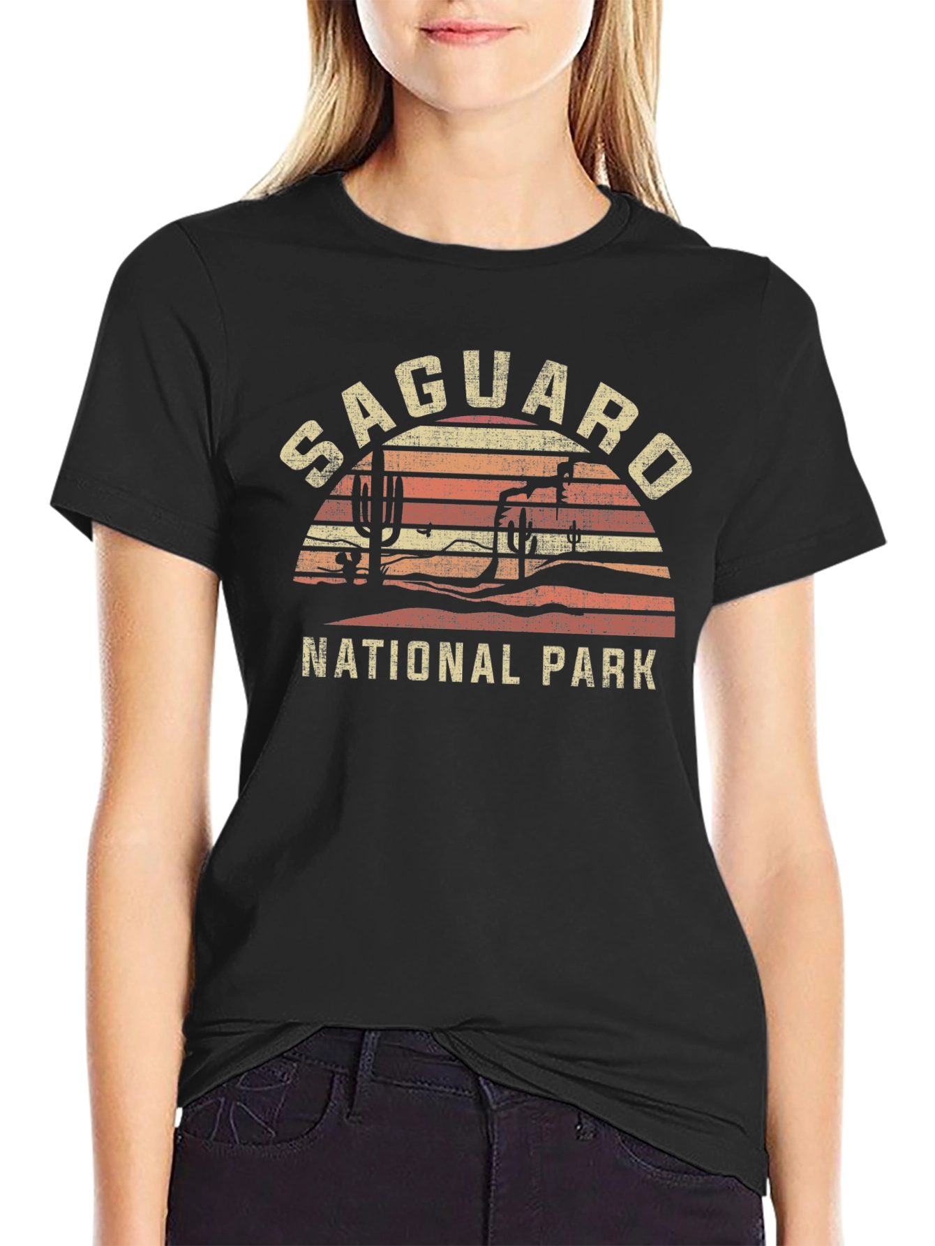 Saguaro National Park Graphic Tee - Retro Desert Style