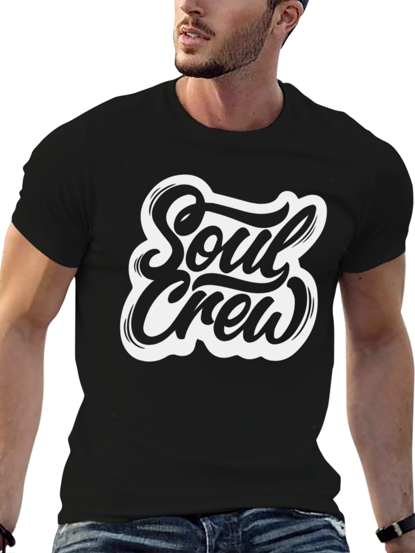 Soul Crew Graphic T-Shirt - Black Casual Tee