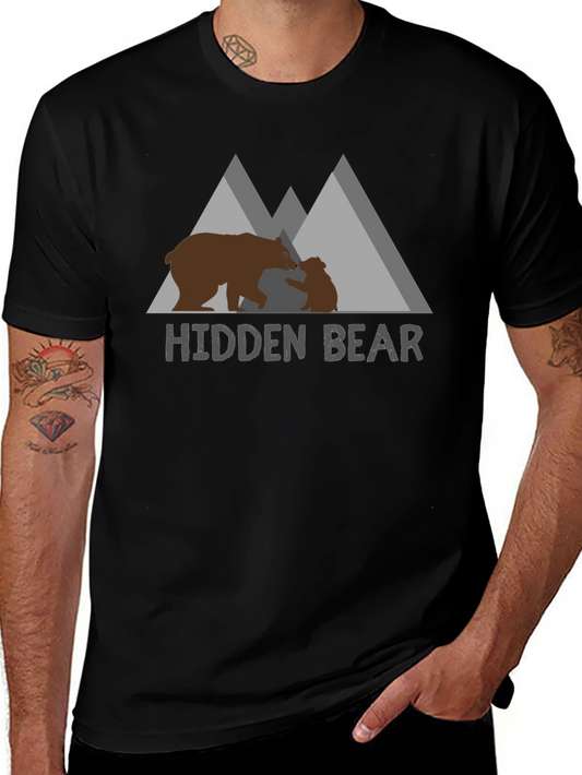 Hidden Bear Graphic Tee - Nature Lovers Comfort