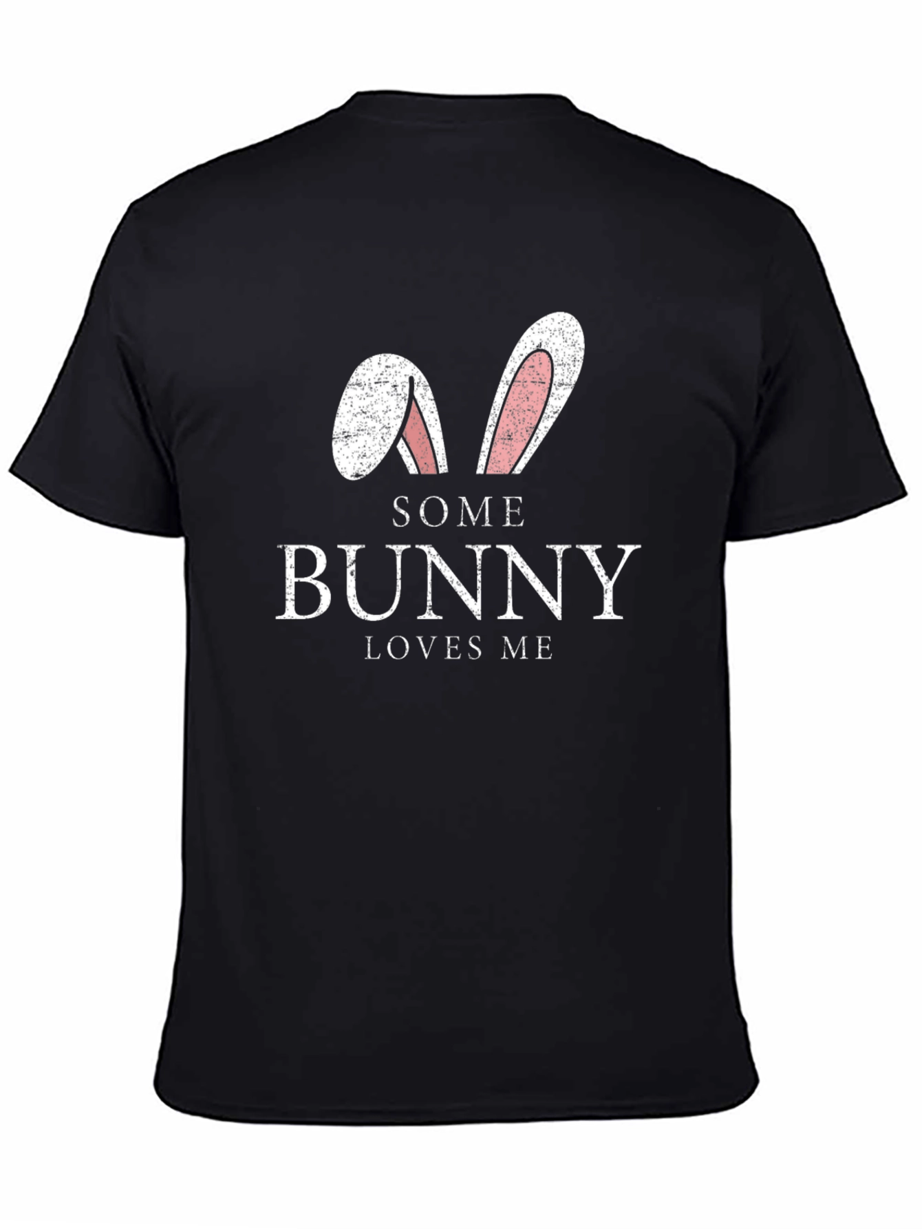 Some Bunny Loves Me Black T-Shirt