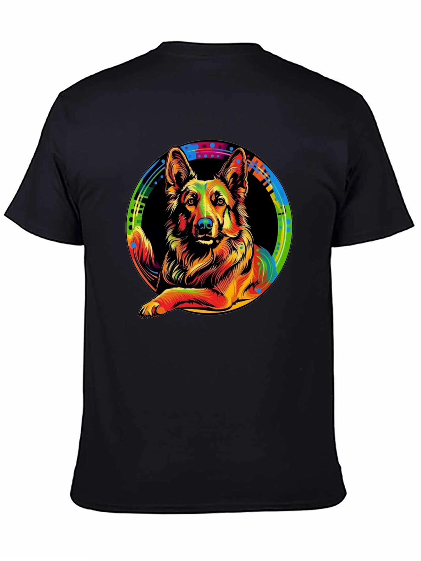 Vibrant German Shepherd Graphic Tee - Unique Design