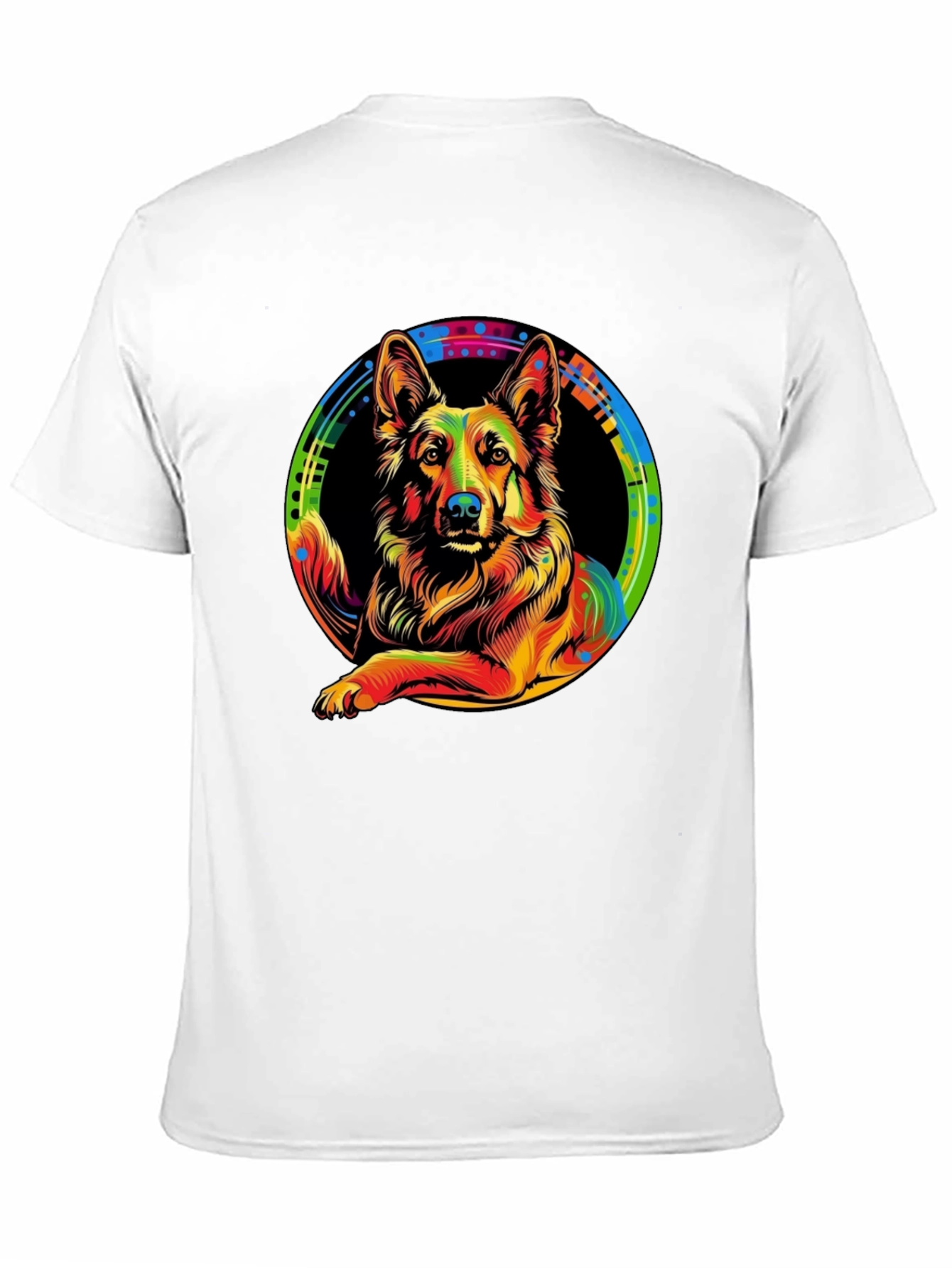 Vibrant German Shepherd Graphic Tee - Unique Design