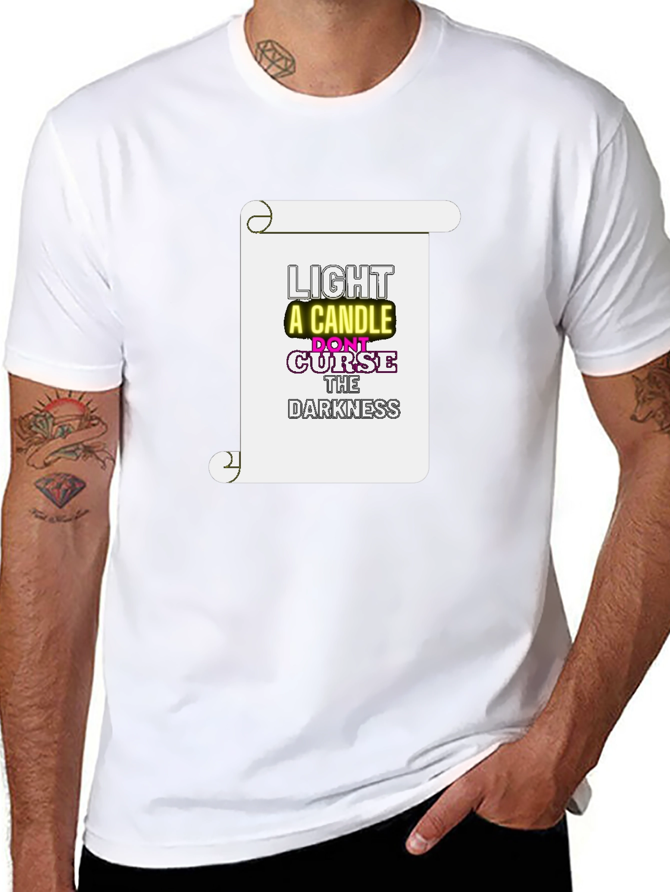 Inspirational Graphic Print Crew Neck T-Shirt