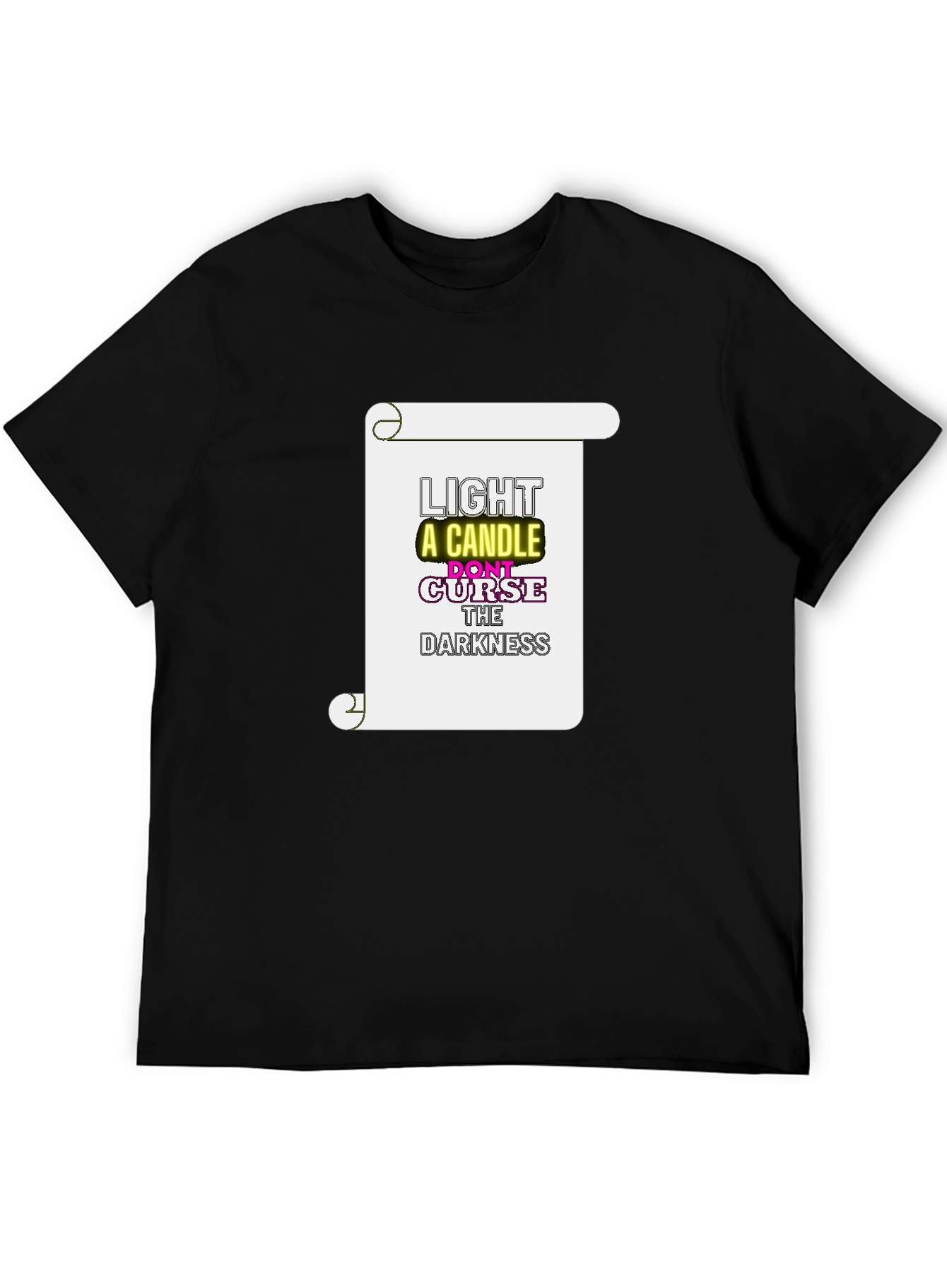Inspirational Graphic Print Crew Neck T-Shirt