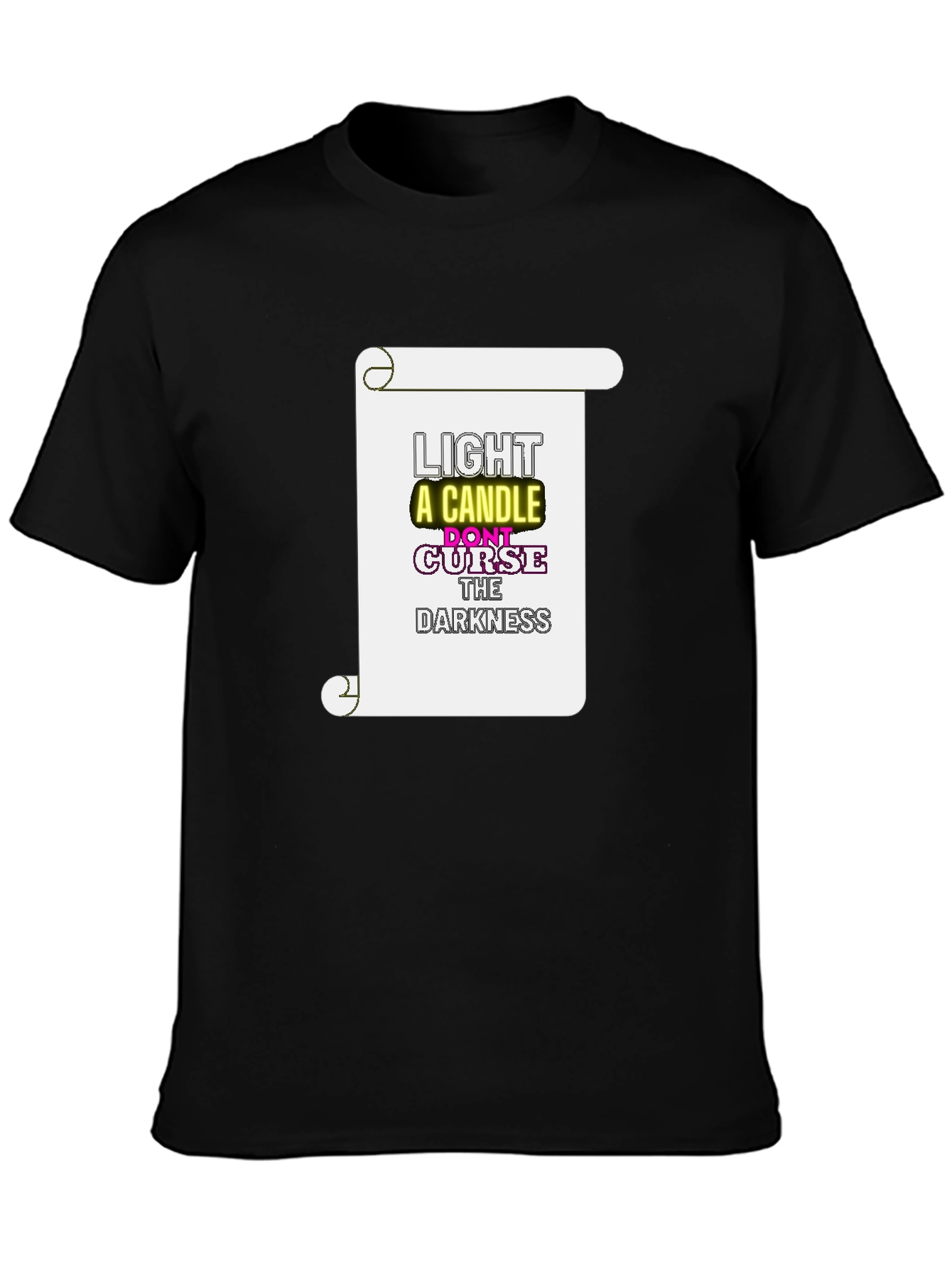 Inspirational Graphic Print Crew Neck T-Shirt