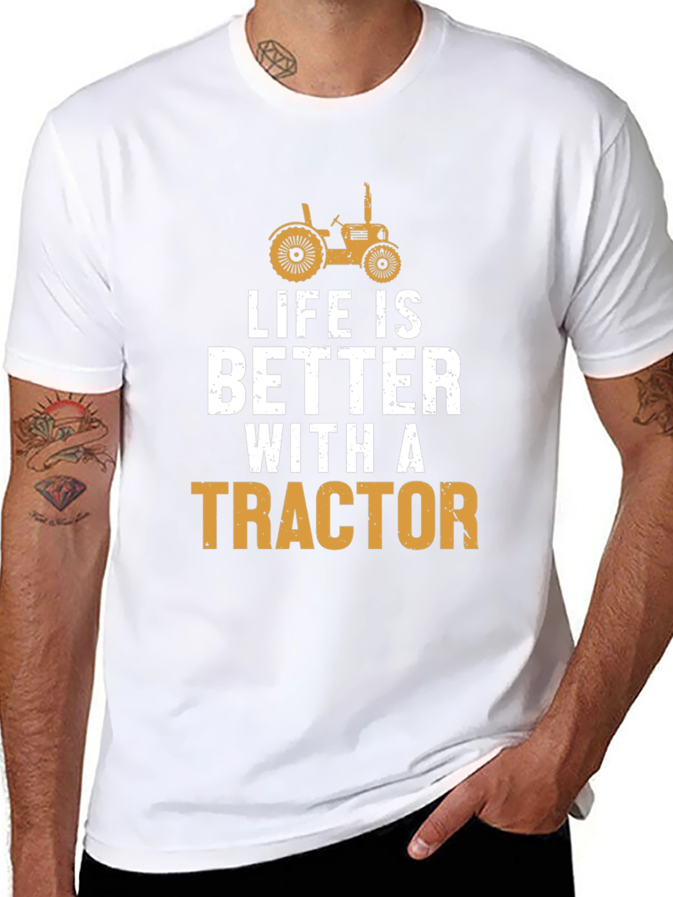 Life is Better with a Tractor Graphic T-Shirt