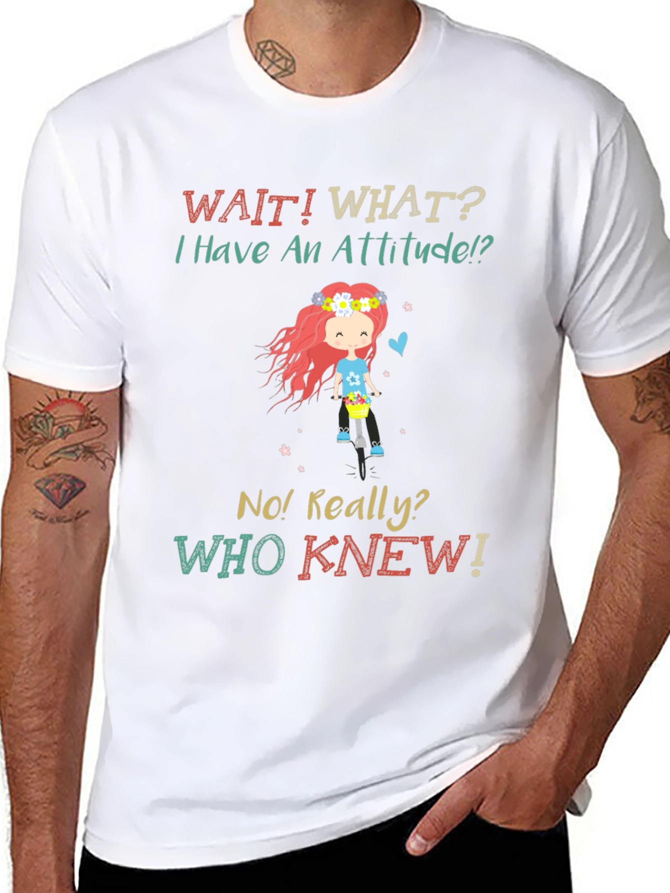 Attitude Novelty Graphic T-Shirt